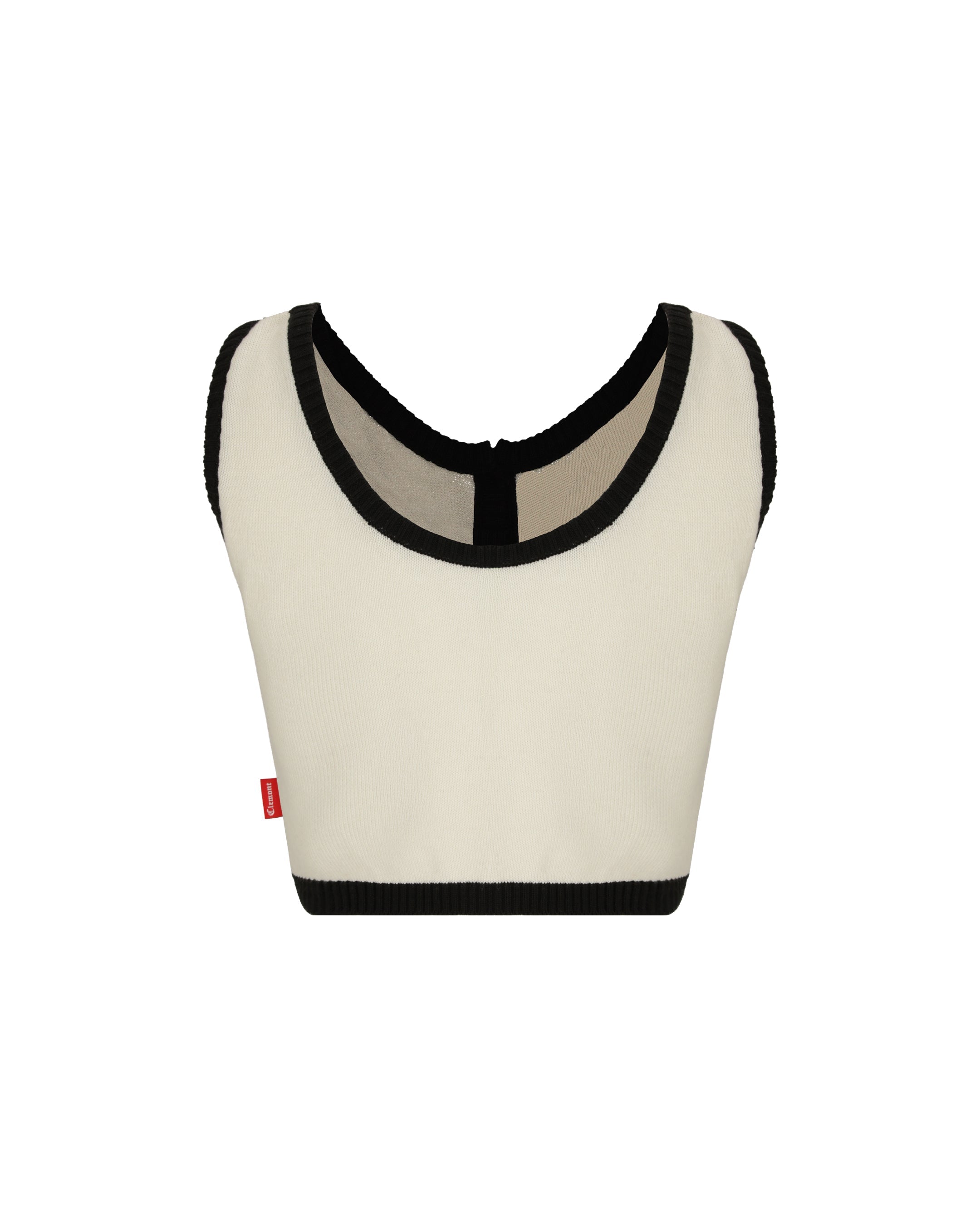 CROP TOP MUJER ELEGANZA CREMA/NEGRO CLEMONT