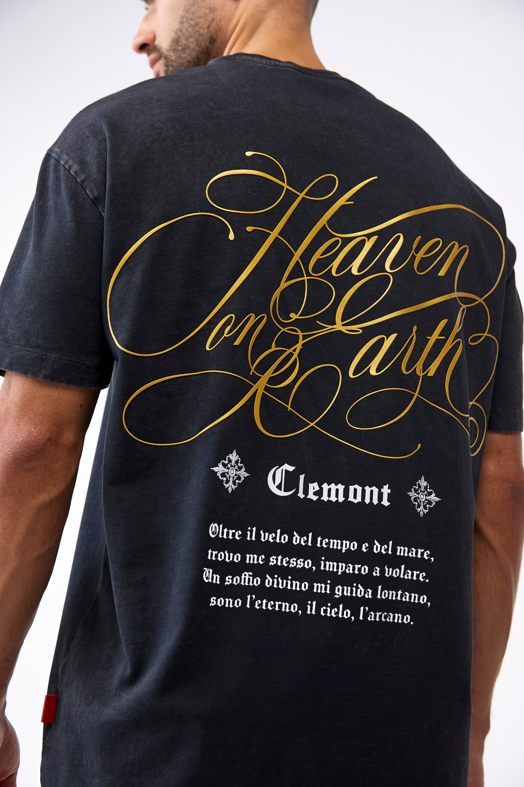 CAMISETA MASCULINO INQUIETANTE NEGRO CLEMONT