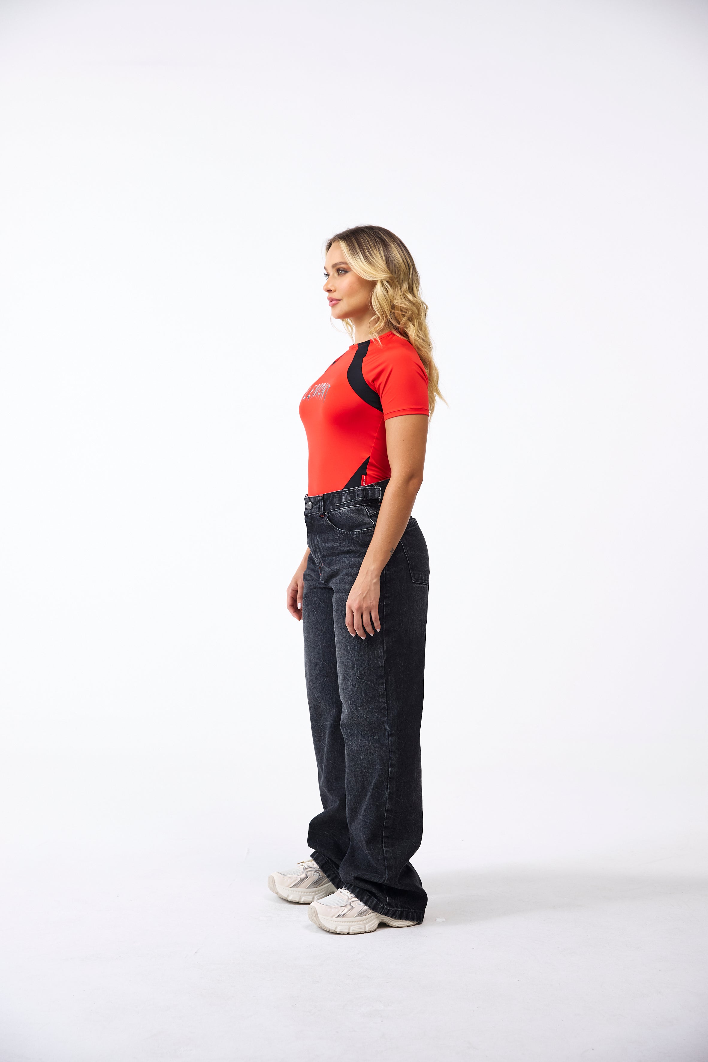 CAMISETA MUJER IRIDESCENTE ROJO CLEMONT