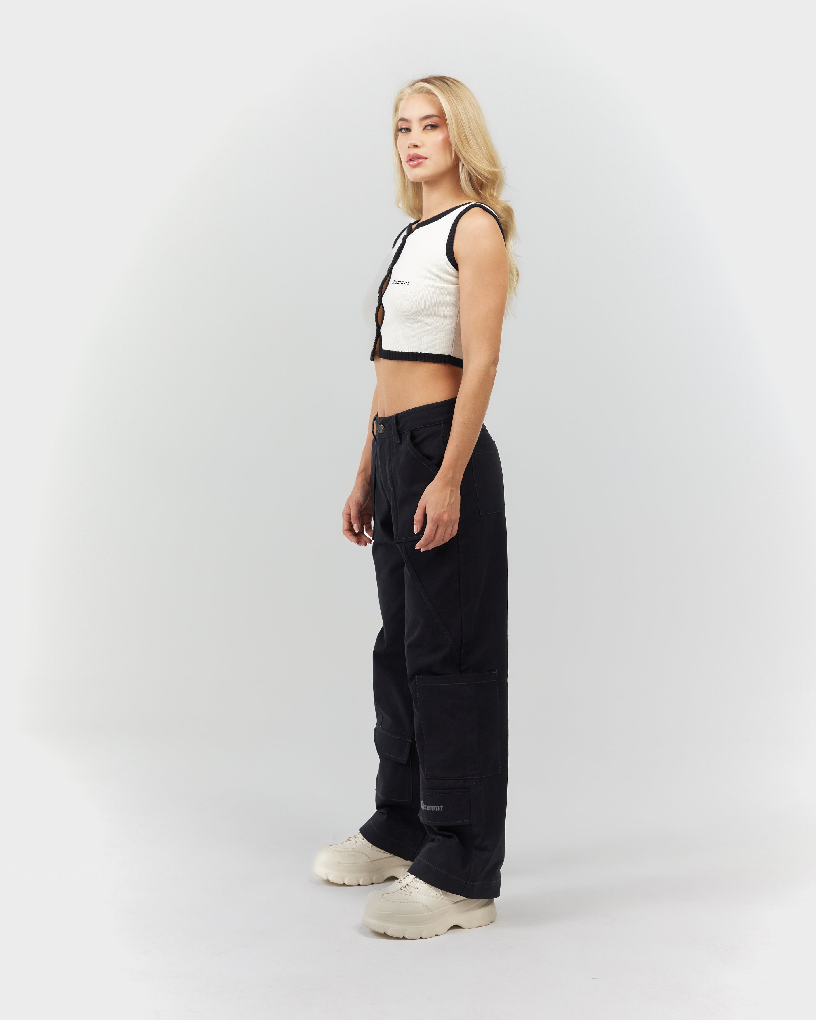 CROP TOP MUJER ELEGANZA CREMA/NEGRO CLEMONT