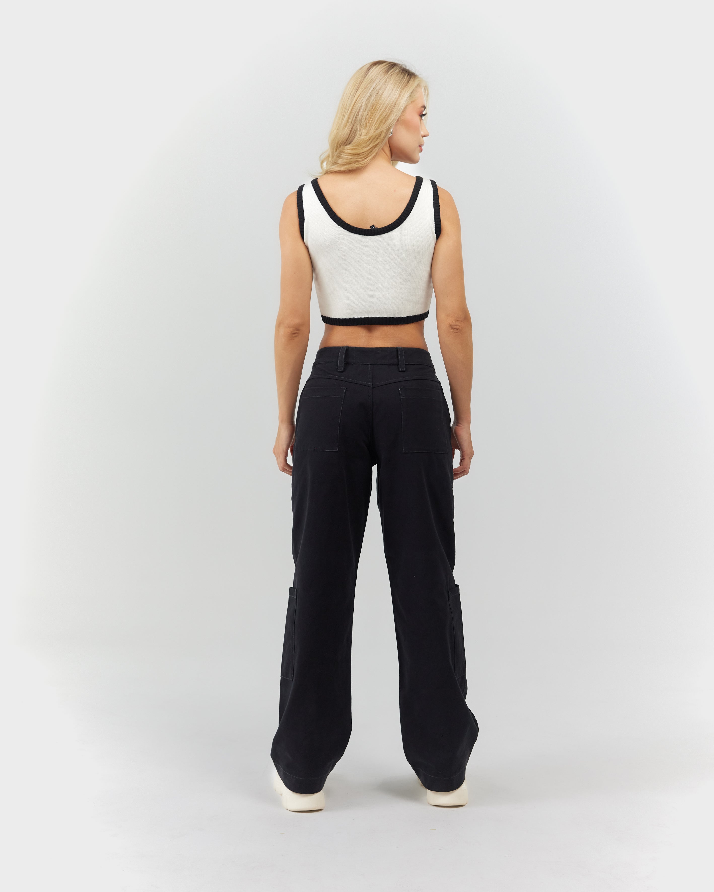 CROP TOP MUJER ELEGANZA CREMA/NEGRO CLEMONT