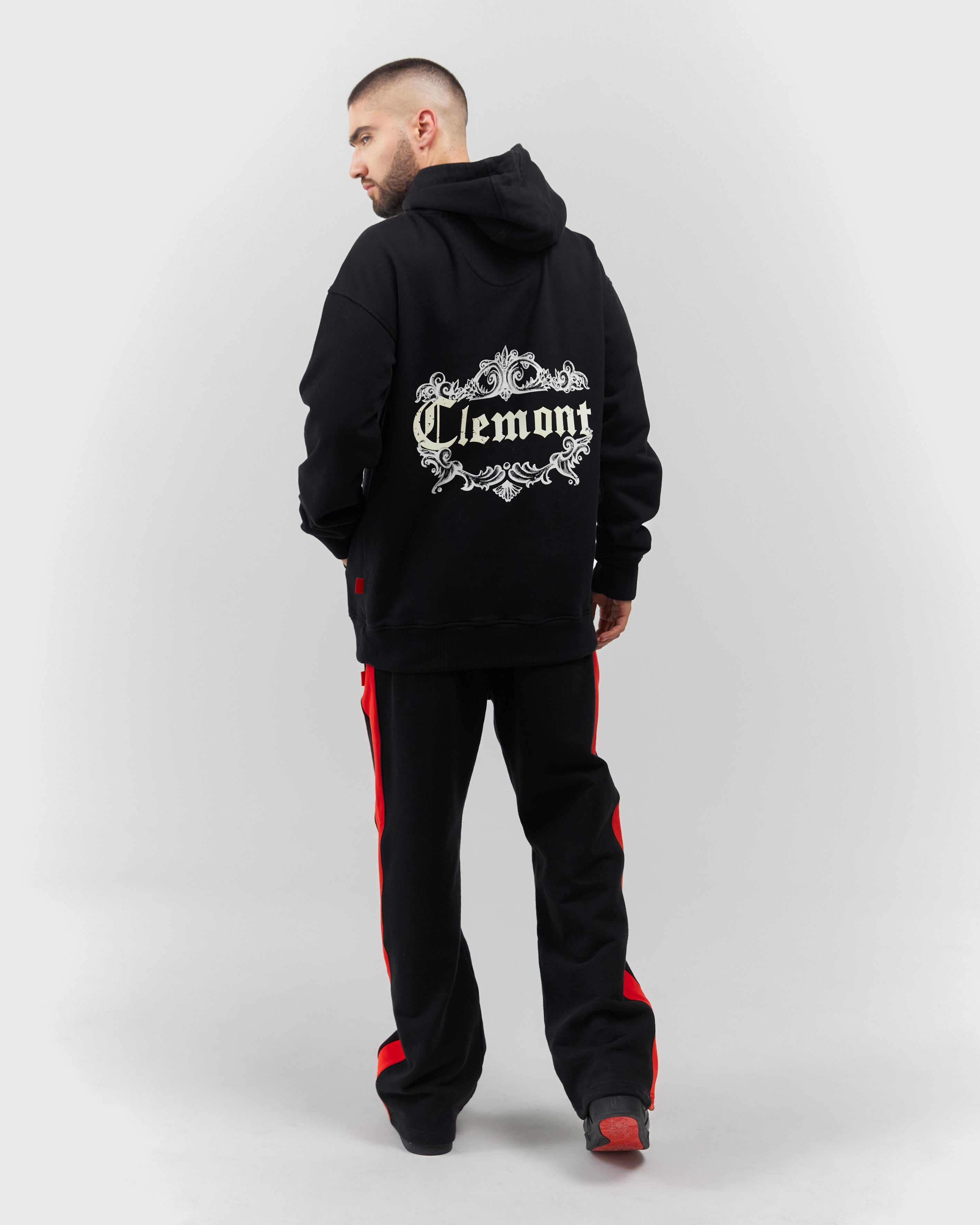 HOODIE MEN FIORITURA BLACK CLEMONT
