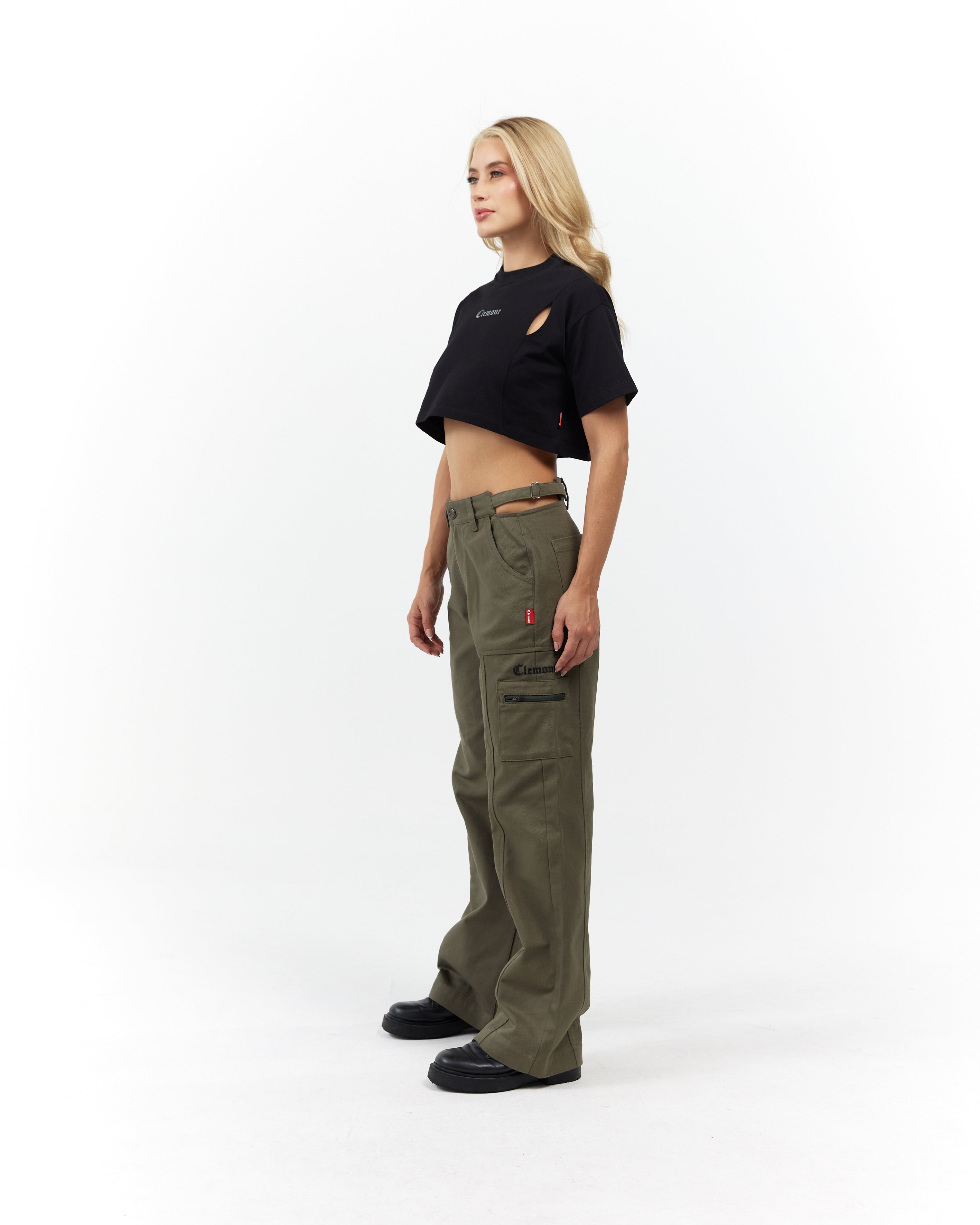 CROP TOP WOMEN RAGGIANTE BLACK CLEMONT