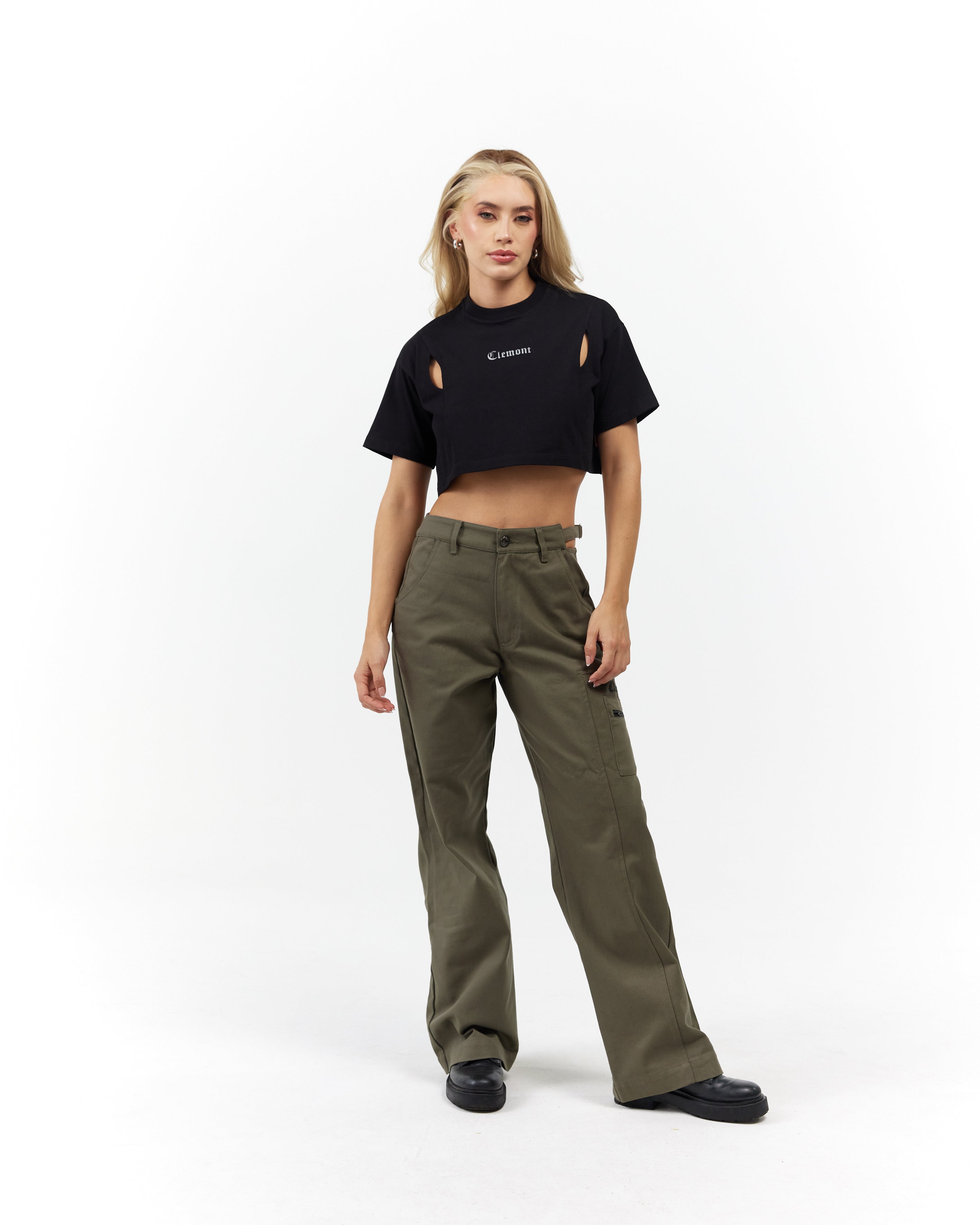 CROP TOP WOMEN RAGGIANTE BLACK CLEMONT