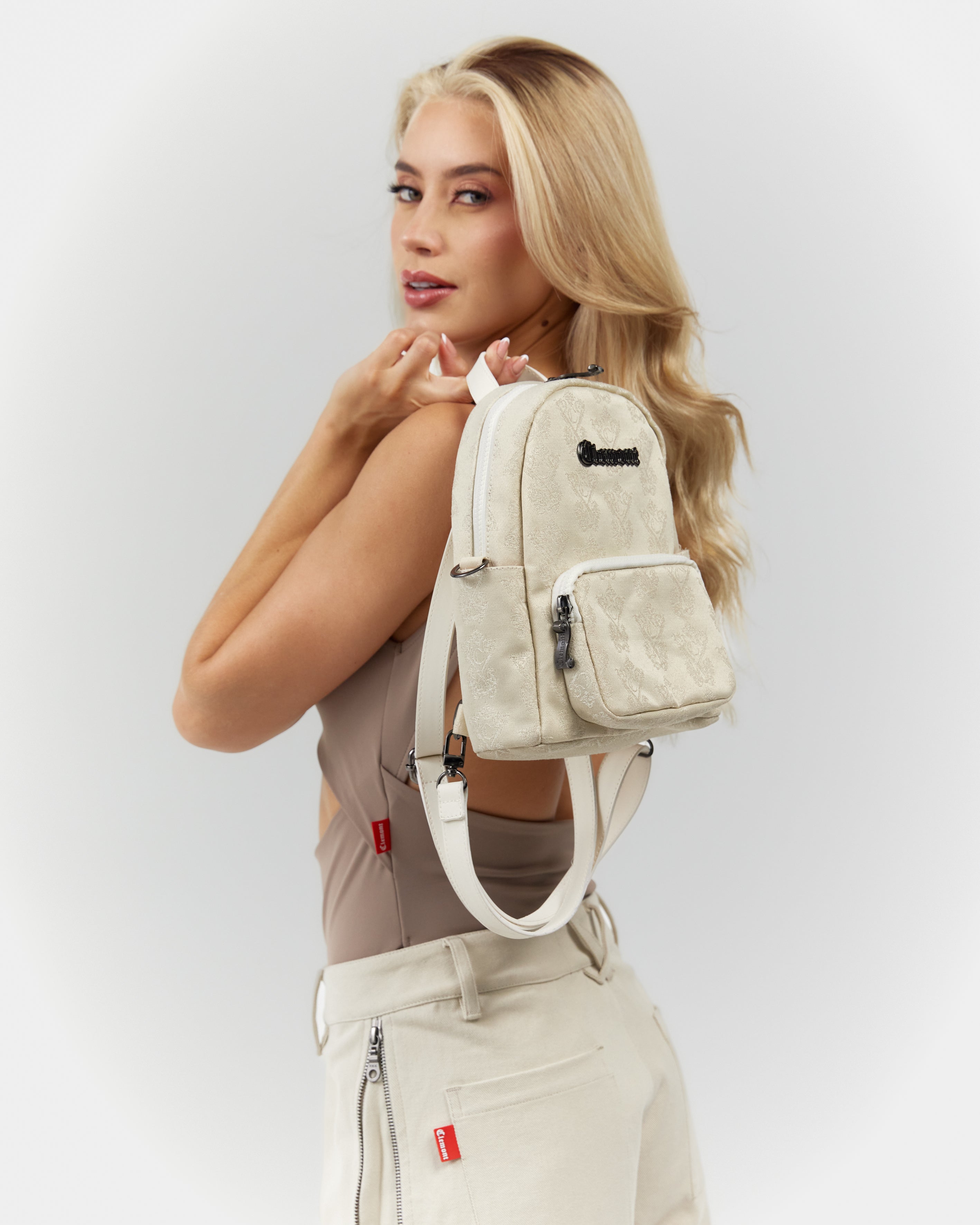 MINI BAG SCINTILLANTE CREAM CLEMONT
