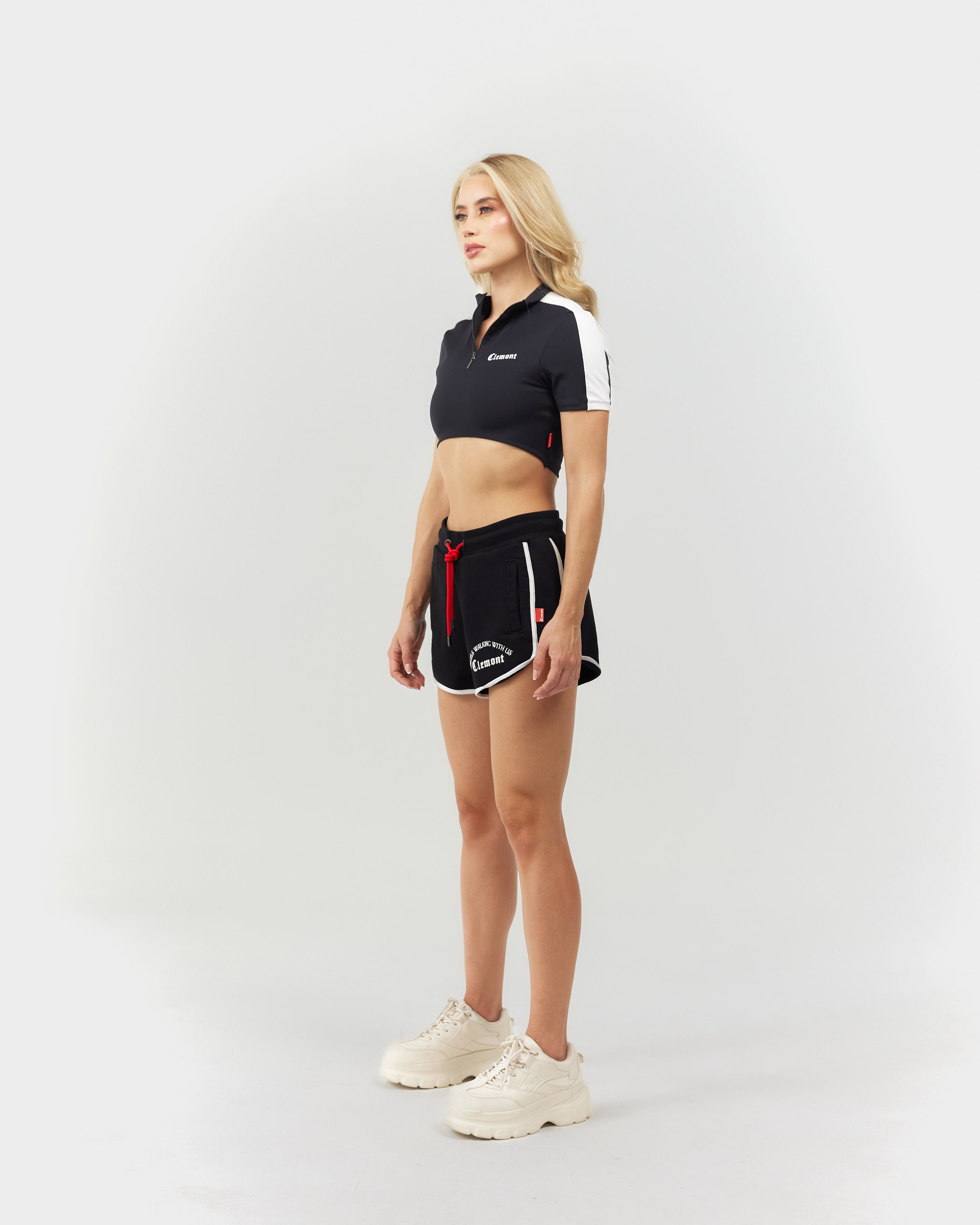 CROP TOP MUJER LUMINOSA NEGRO CLEMONT