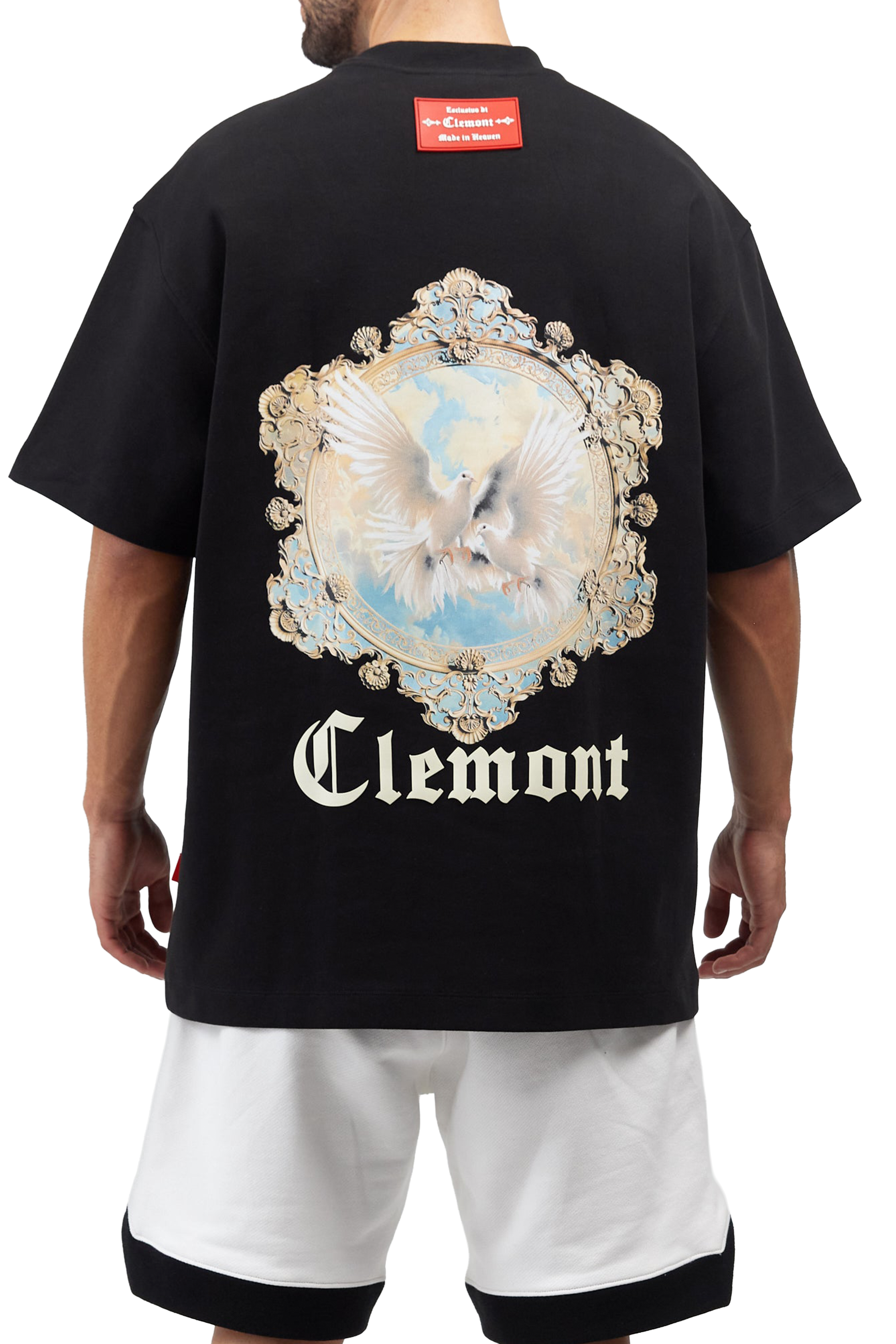 T-SHIRT MEN OVERSIZED FULGORE BLACK CLEMONT