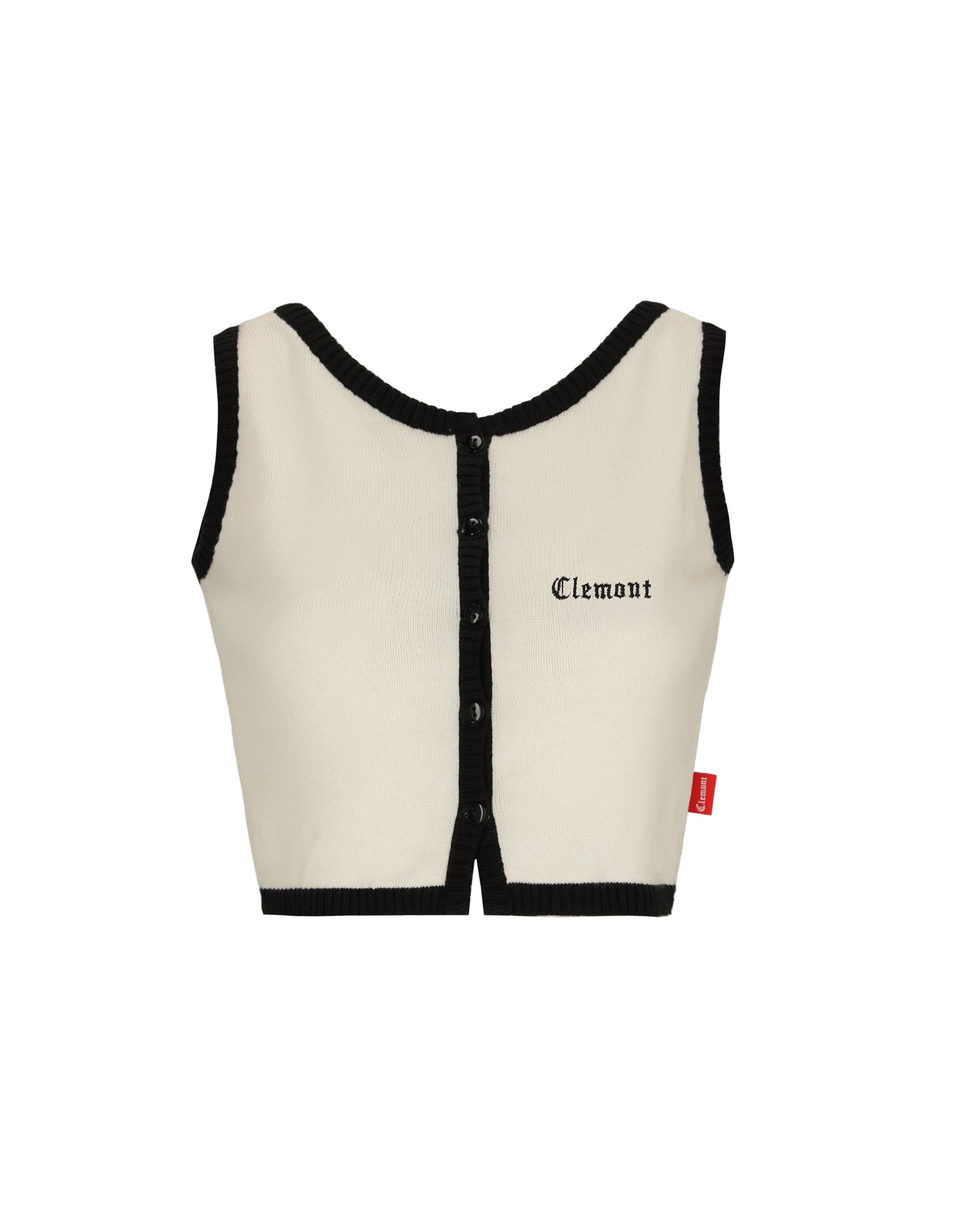 CROP TOP MUJER  ELEGANZA CREMA/NEGRO CLEMONT