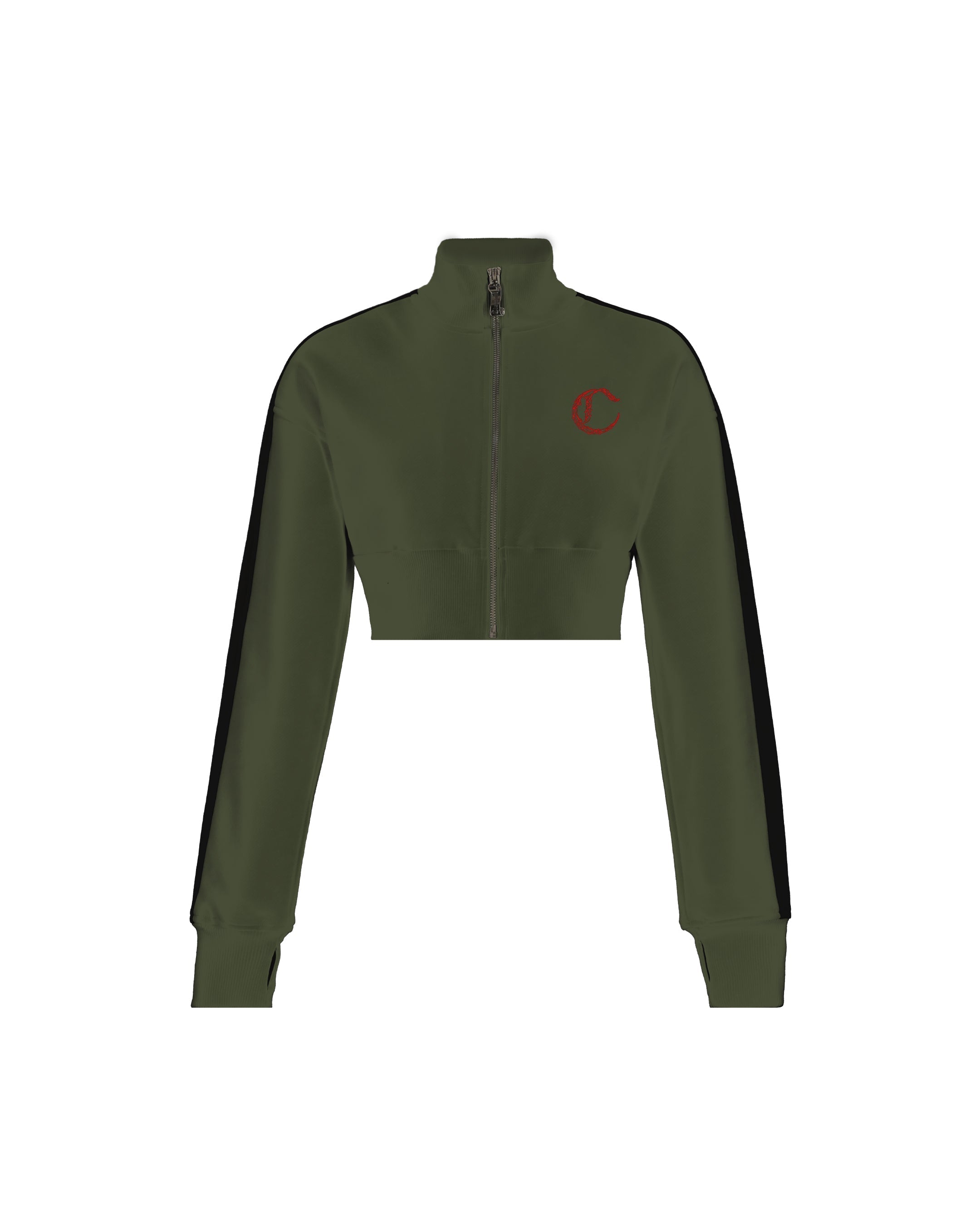 CROPPED SWEATER WOMEN  ILLUSTRE OLIVE GREEN  CLEMONT