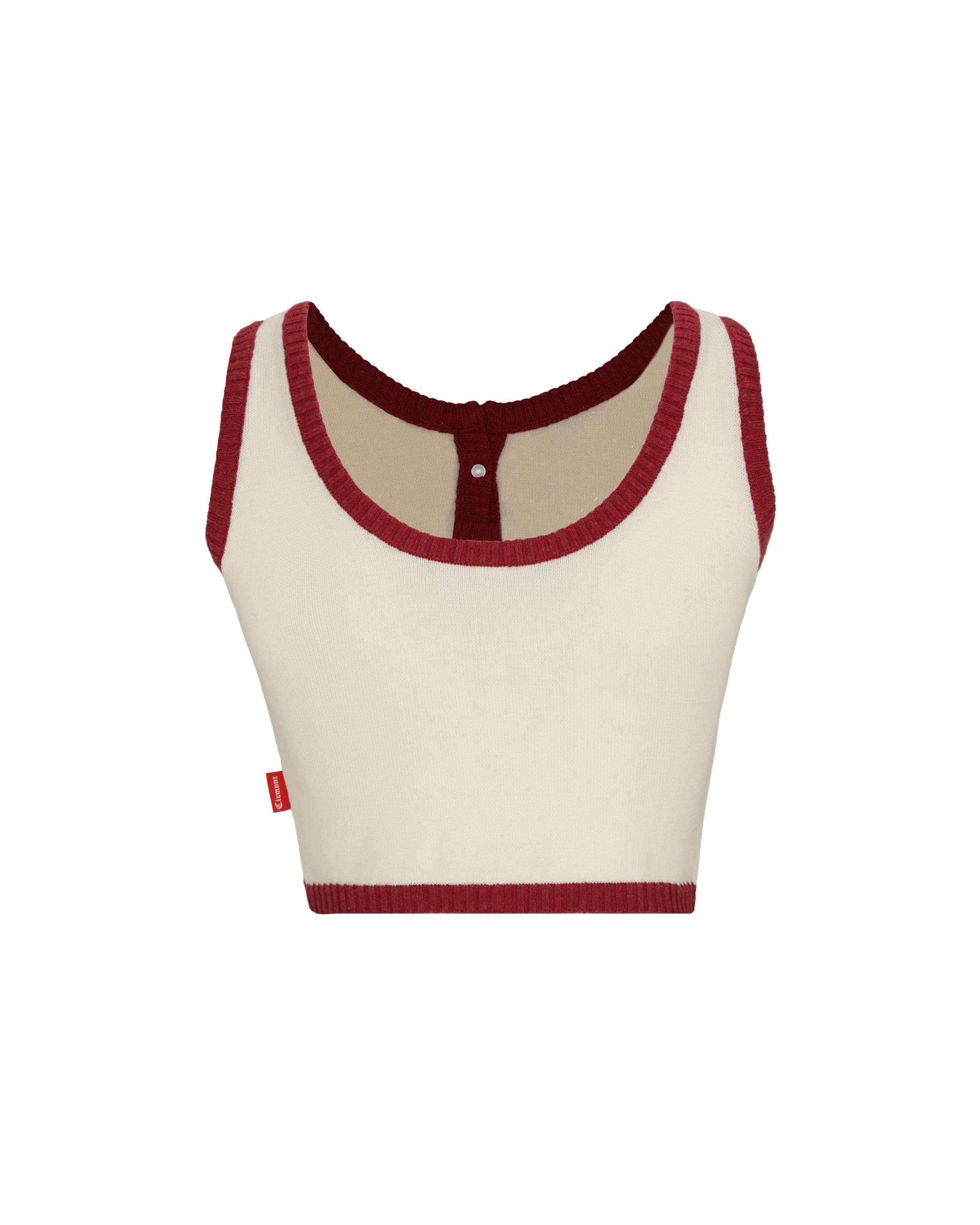 CROP TOP WOMEN  ELEGANZA CREAM/RED CLEMONT