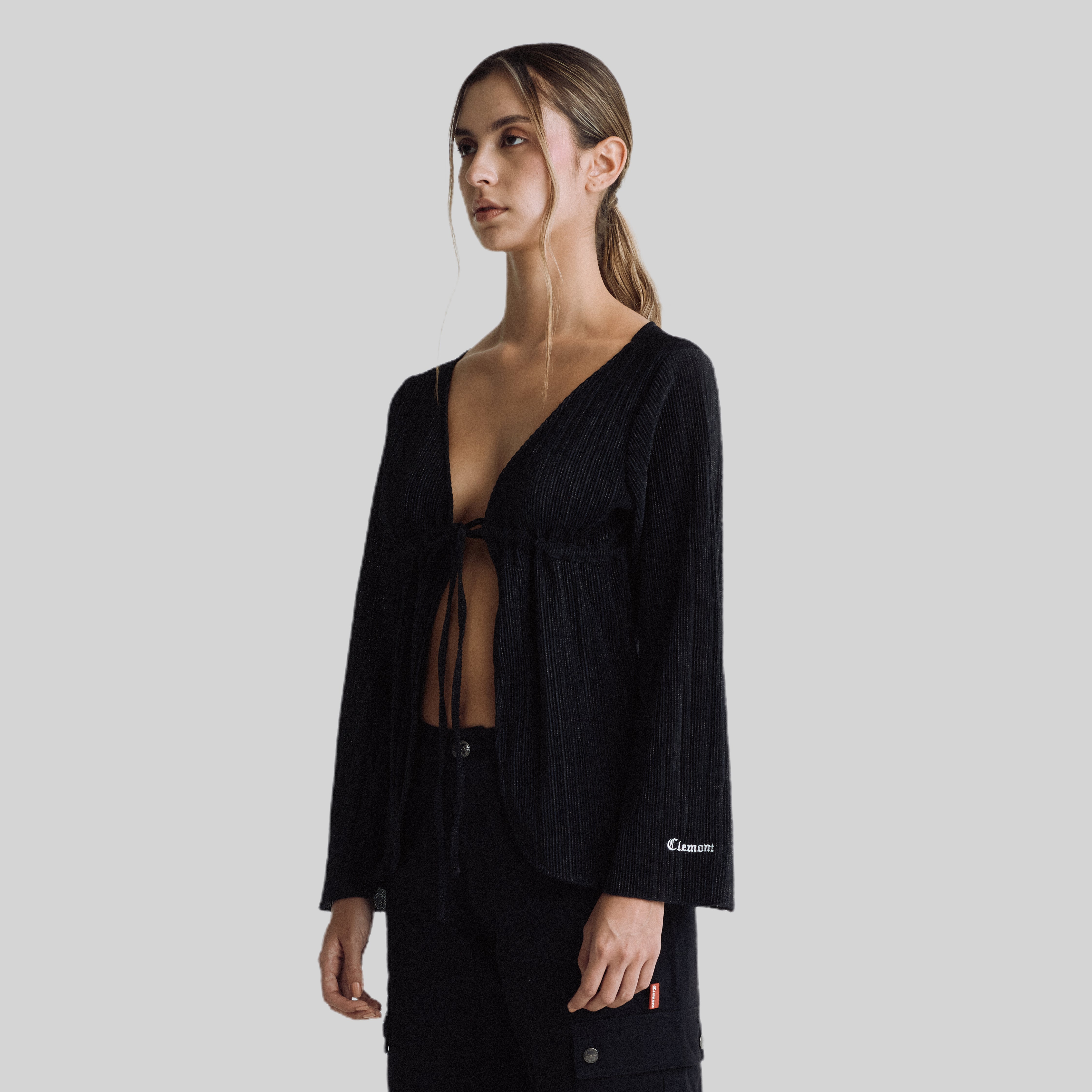 CLEMONT BLACK DIVINEZZA BLOUSE