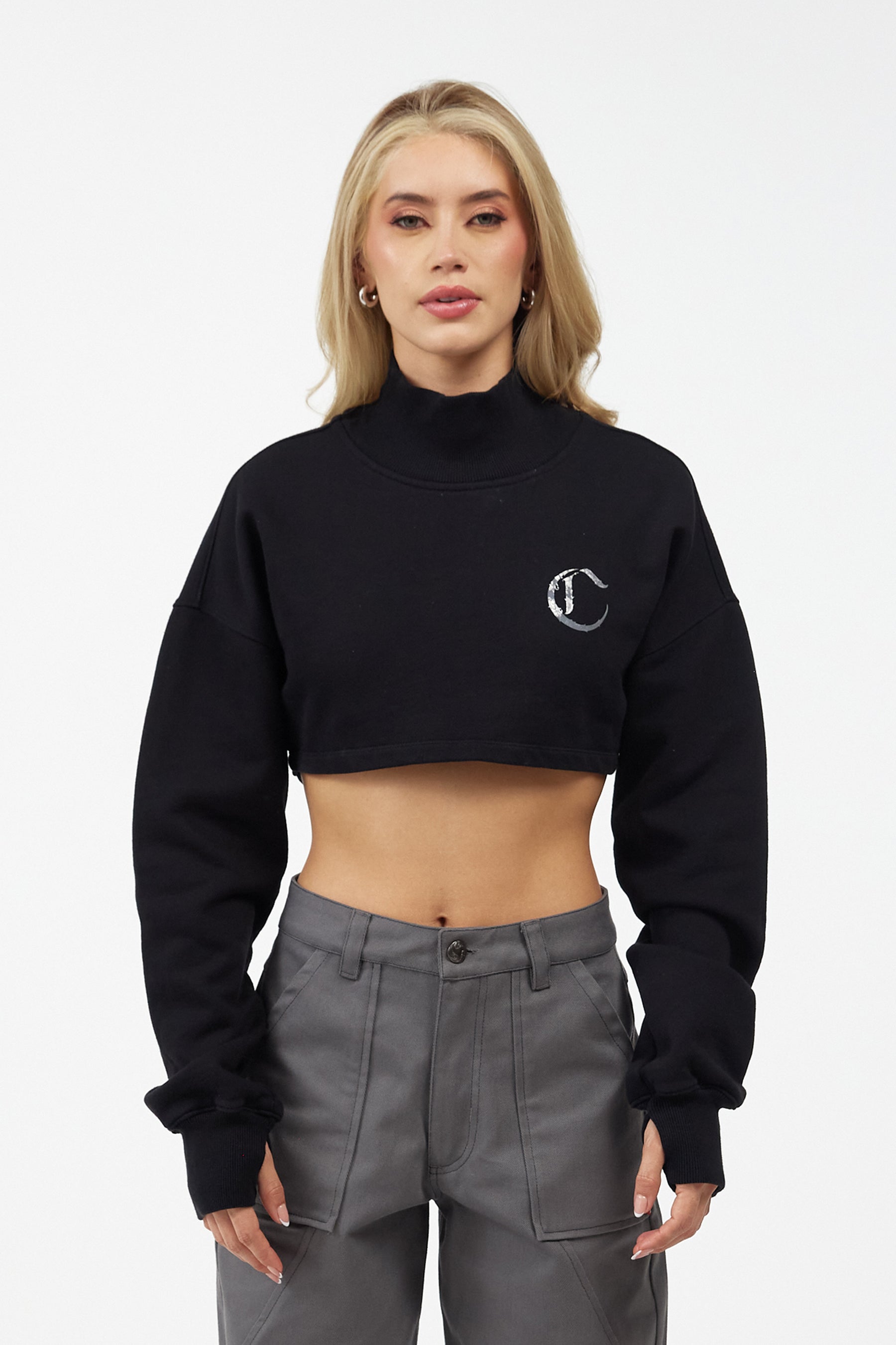 CROPPED SWEATER WOMEN  DOLCE BLACK CLEMONT