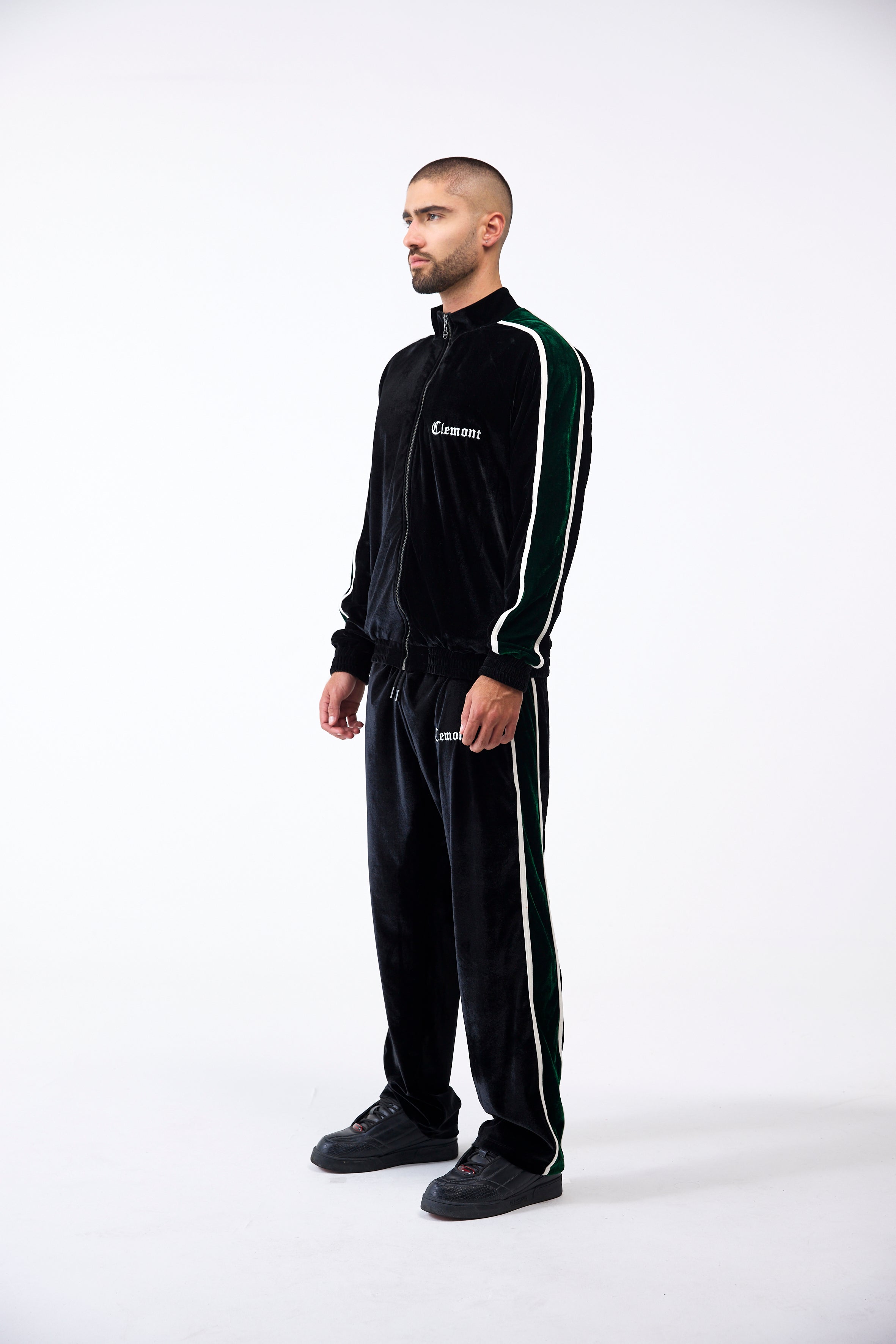 CHAQUETA MASCULINO CELESTINO NEGRO/VERDE CLEMONT