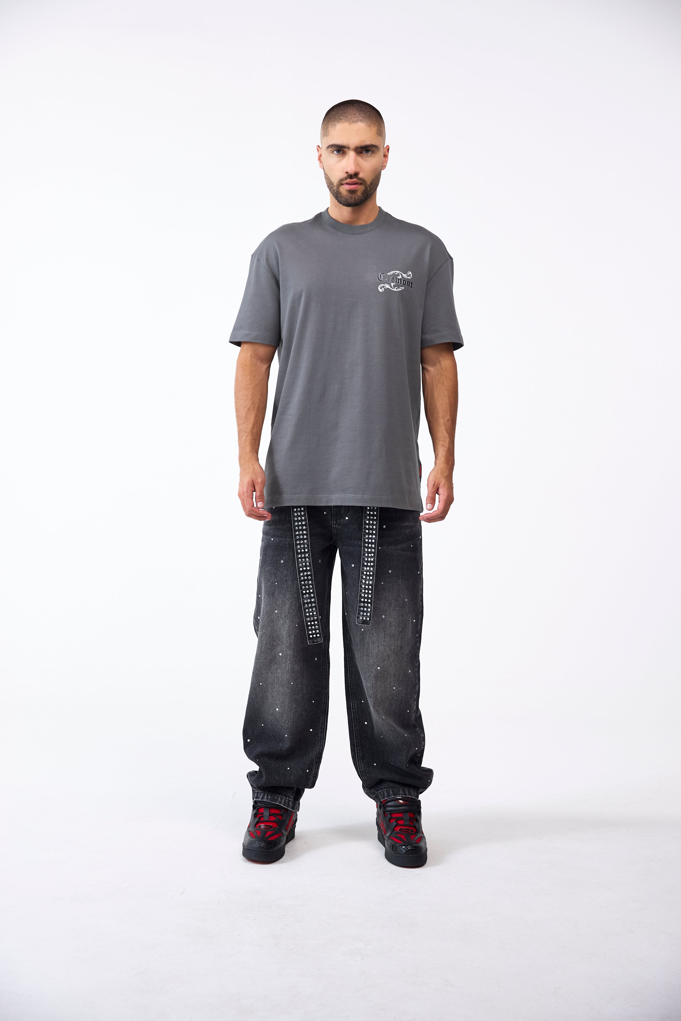 CAMISETA MASCULINO BENEVOLENZA GRIS OSCURO CLEMONT