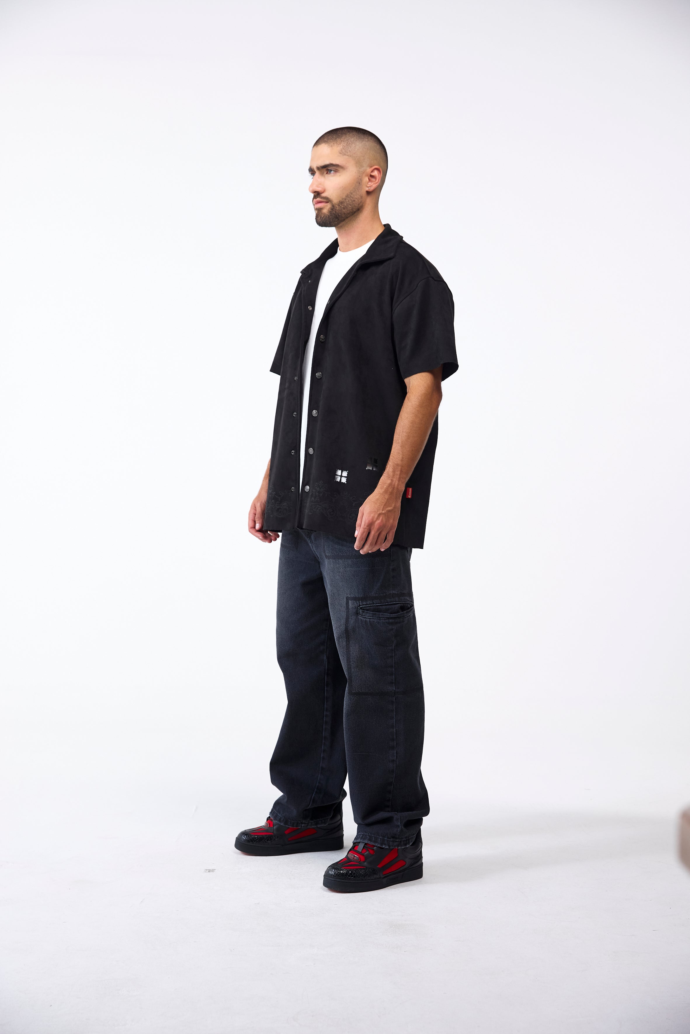 CAMISA MASCULINO RAGIONE NEGRO CLEMONT