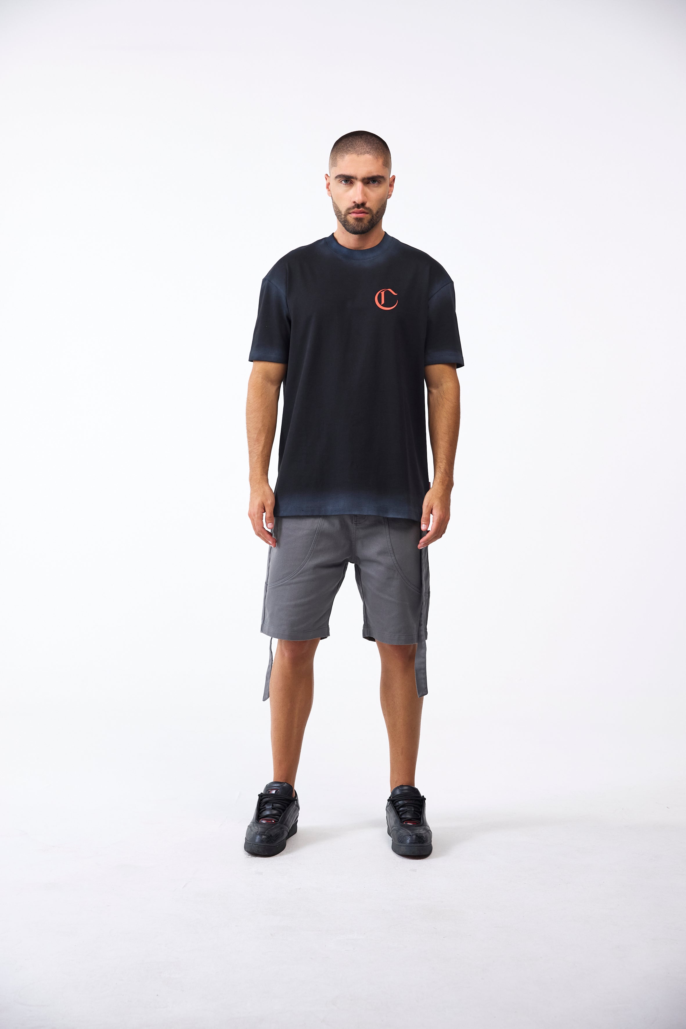 CAMISETA MASCULINO INTAGLIO NEGRO CLEMONT