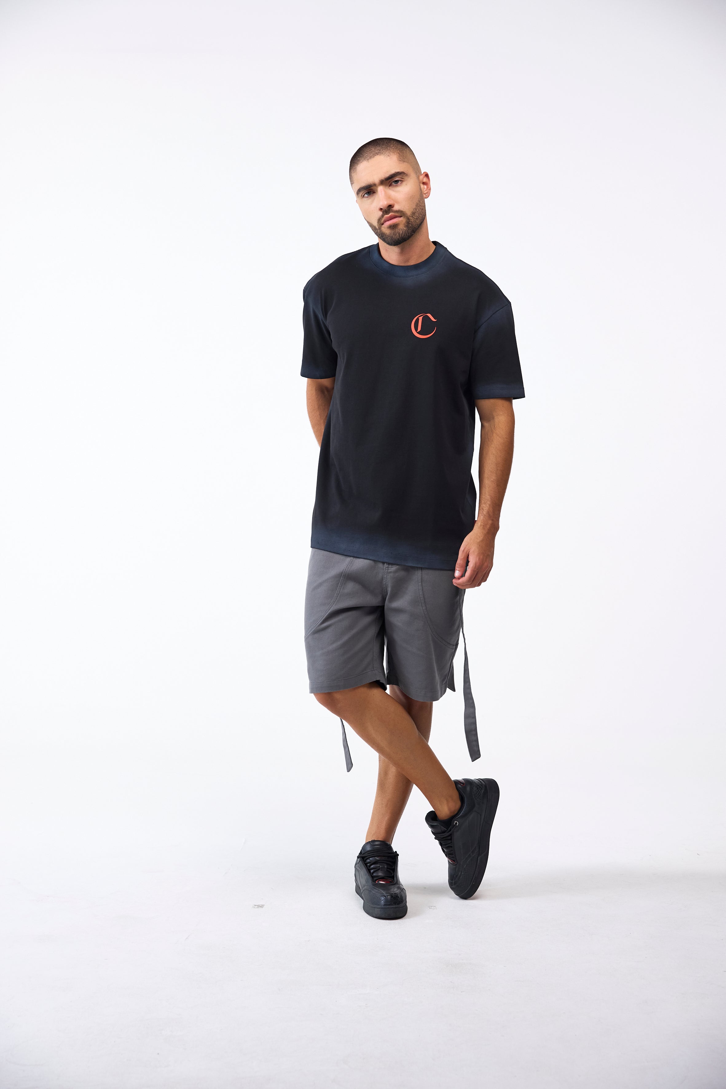 CAMISETA MASCULINO INTAGLIO NEGRO CLEMONT