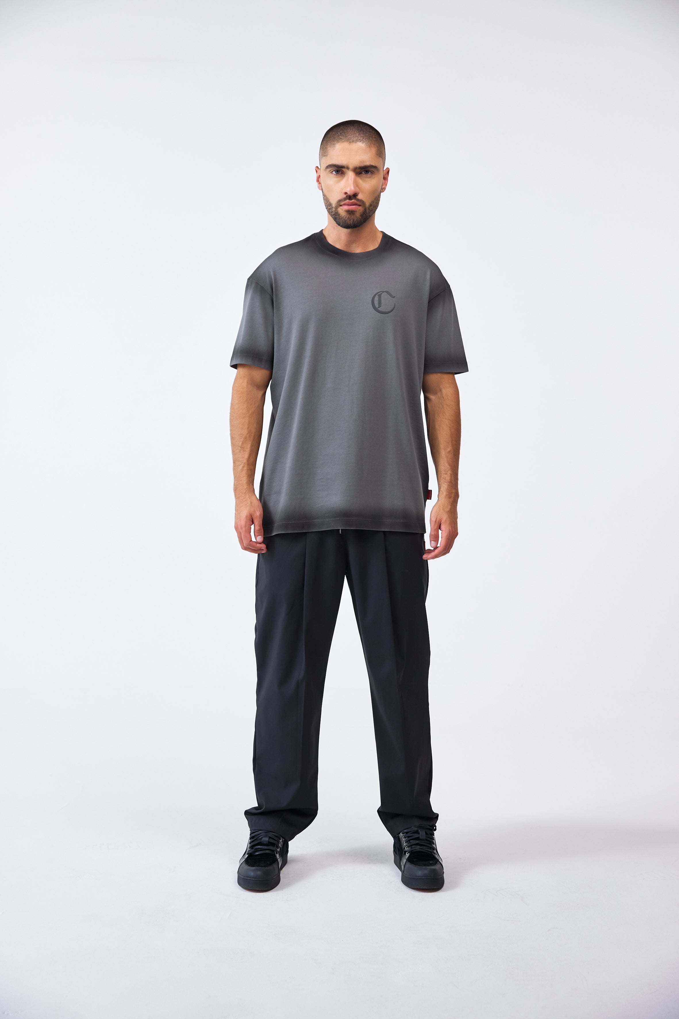 CAMISETA MASCULINO INTAGLIO GRIS OSCURO CLEMONT