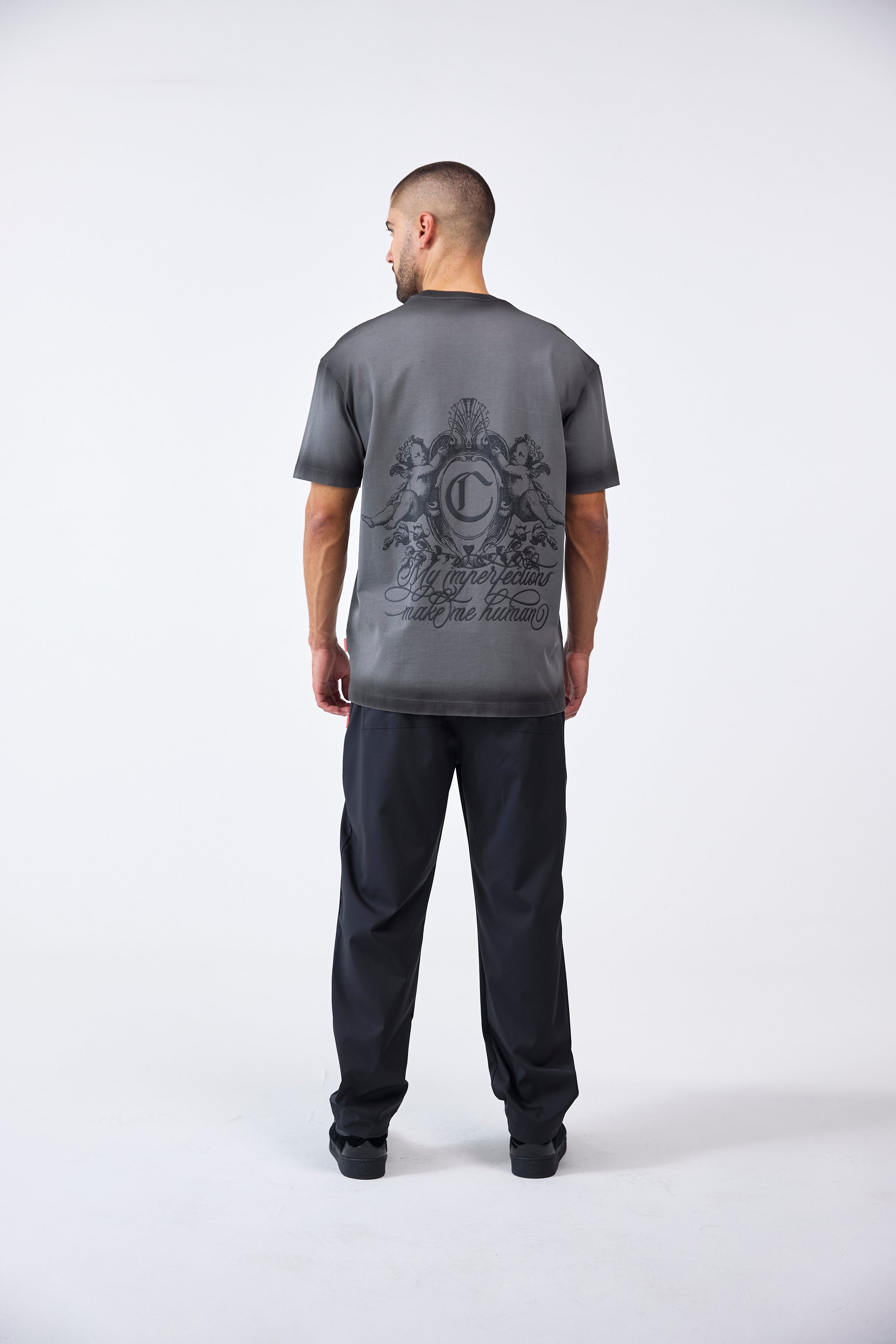 CAMISETA MASCULINO INTAGLIO GRIS OSCURO CLEMONT