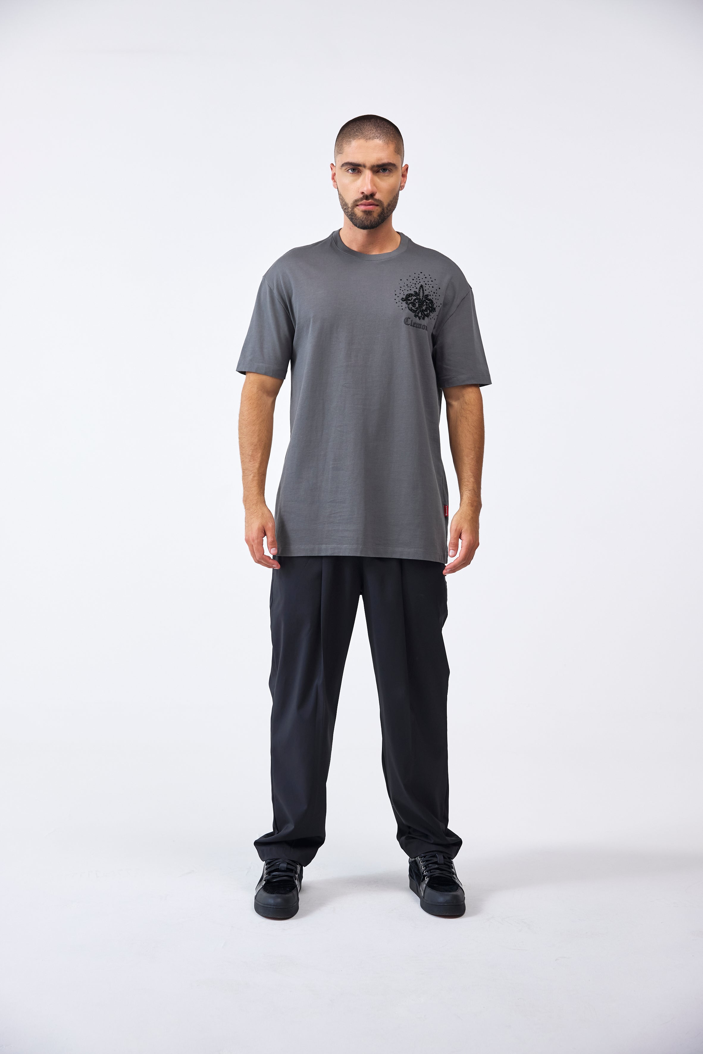 CAMISETA MASCULINO TELESMA GRIS OSCURO CLEMONT