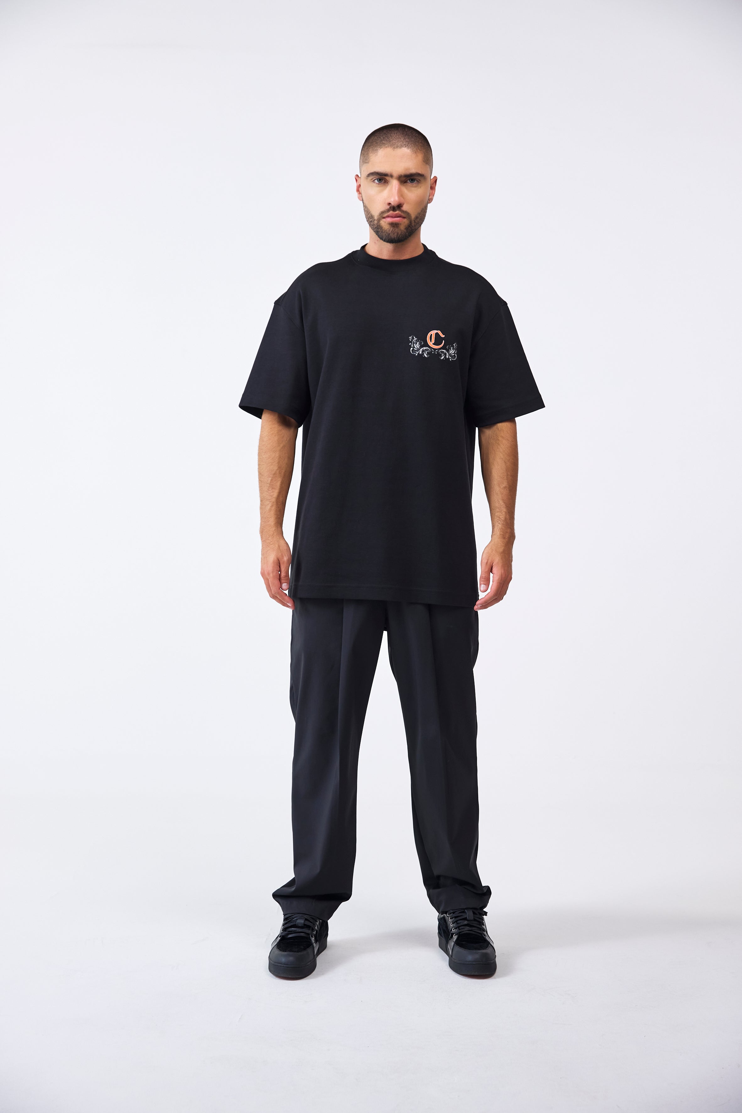 CAMISETA OVERSIZED MASCULINO PASSAGGIO NEGRO CLEMONT