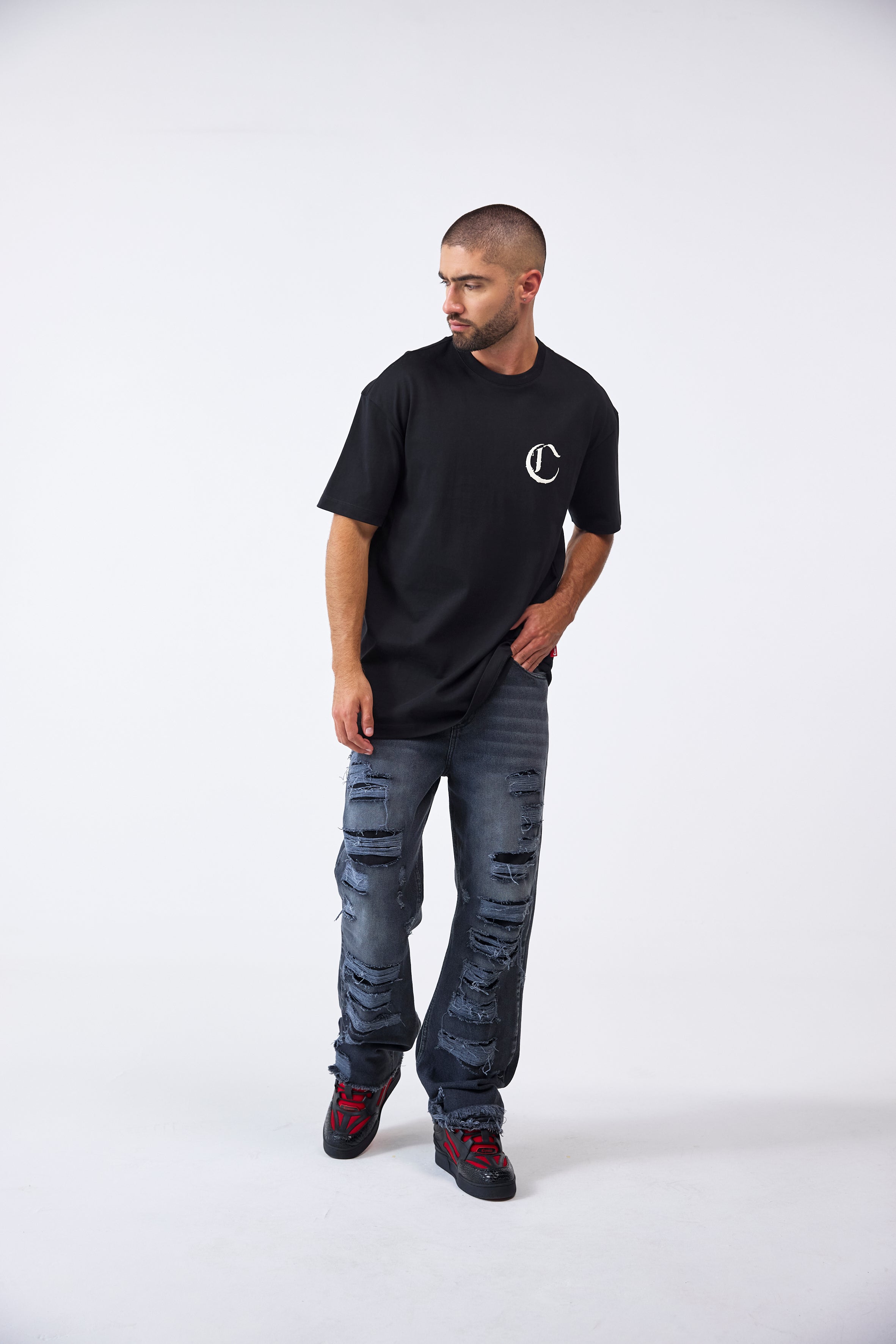 CAMISETA MASCULINO GIOIOSO NEGRO CLEMONT