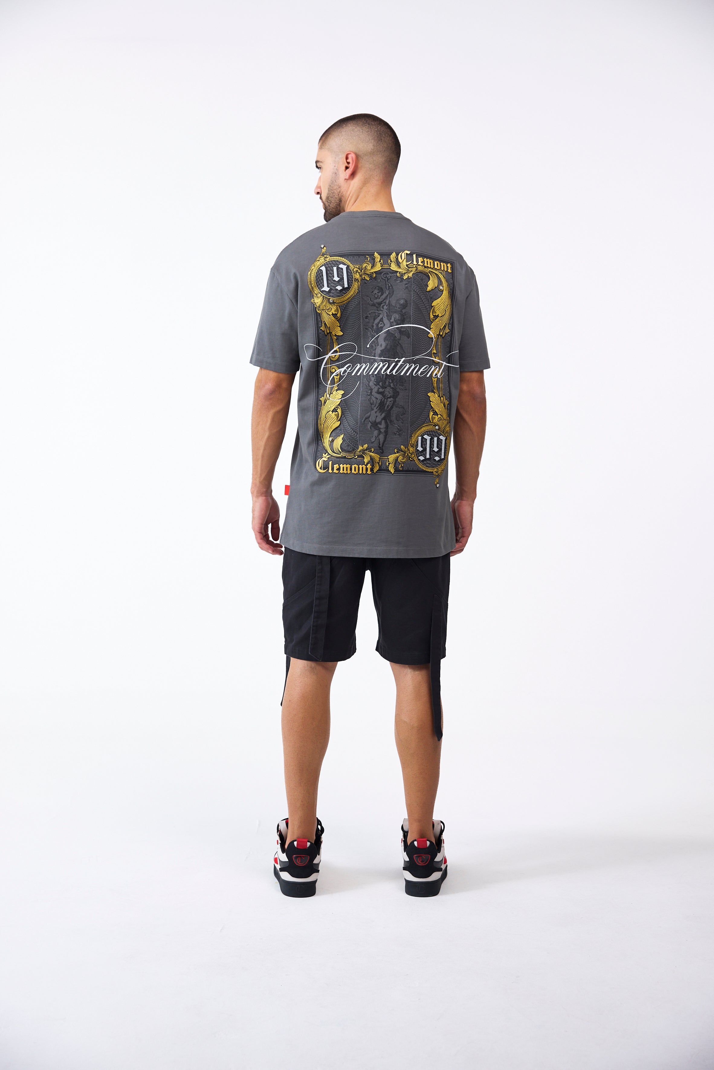 CAMISETA MASCULINO CUPOLA GRIS OSCURO CLEMONT