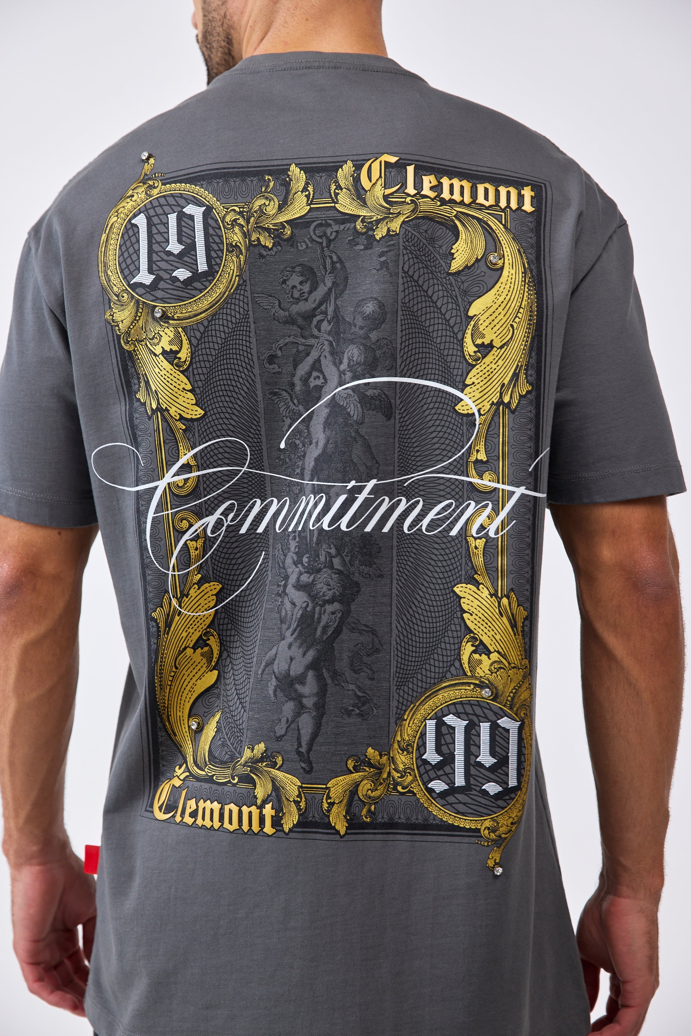 CAMISETA MASCULINO CUPOLA GRIS OSCURO CLEMONT