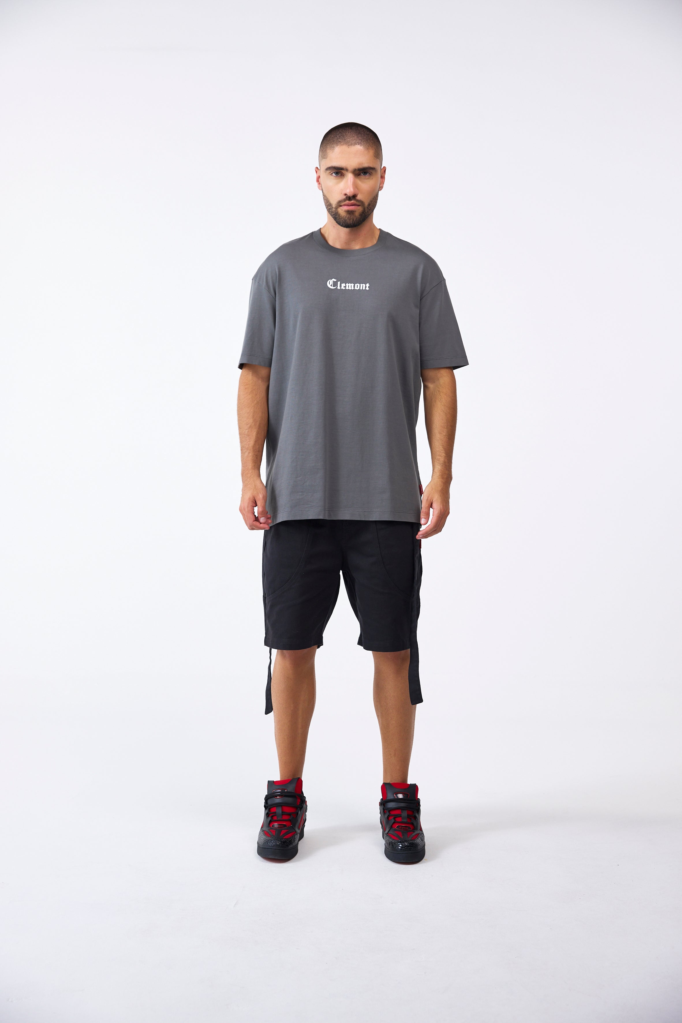 CAMISETA MASCULINO PALADINO GRIS OSCURO CLEMONT