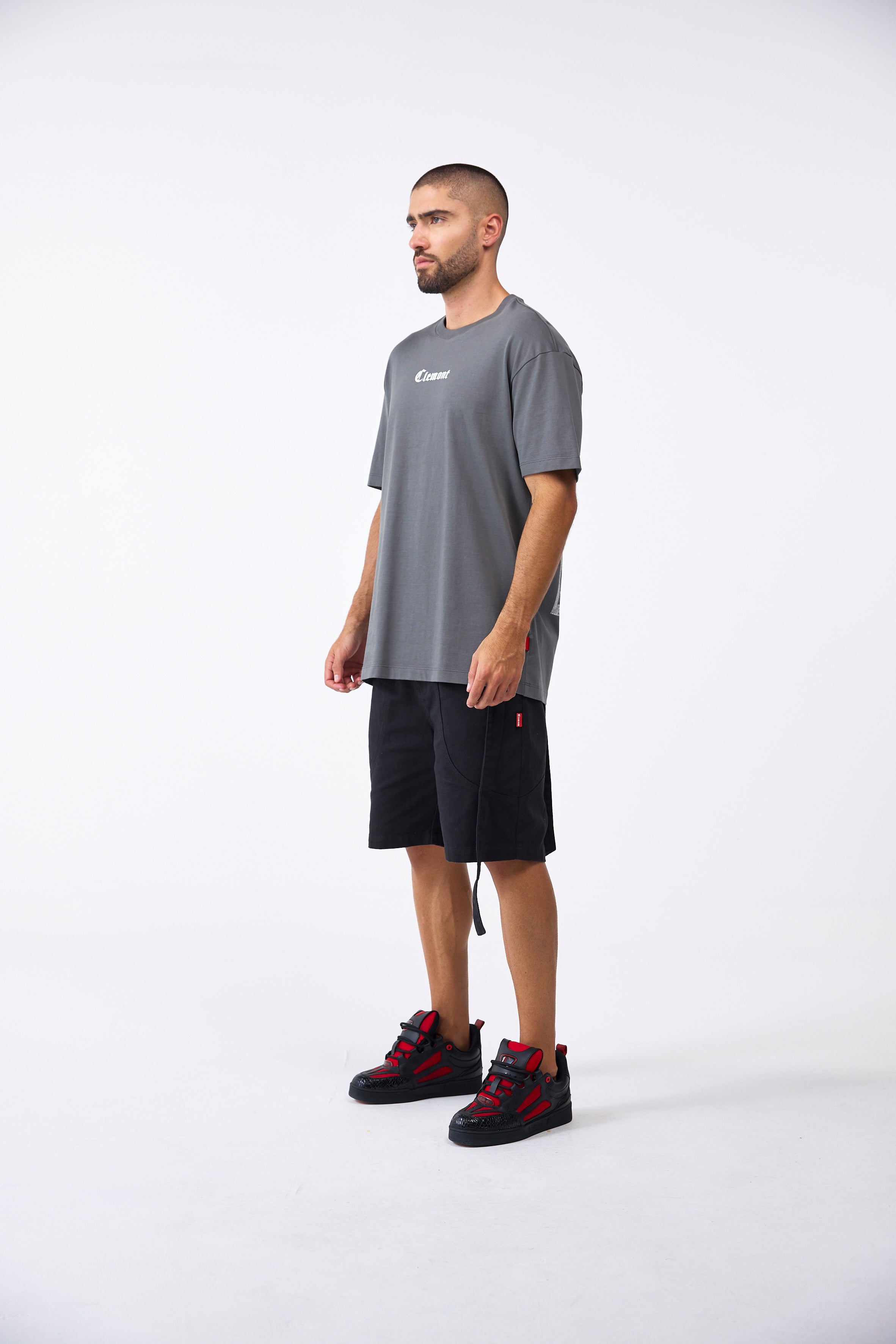 CAMISETA MASCULINO PALADINO GRIS OSCURO CLEMONT