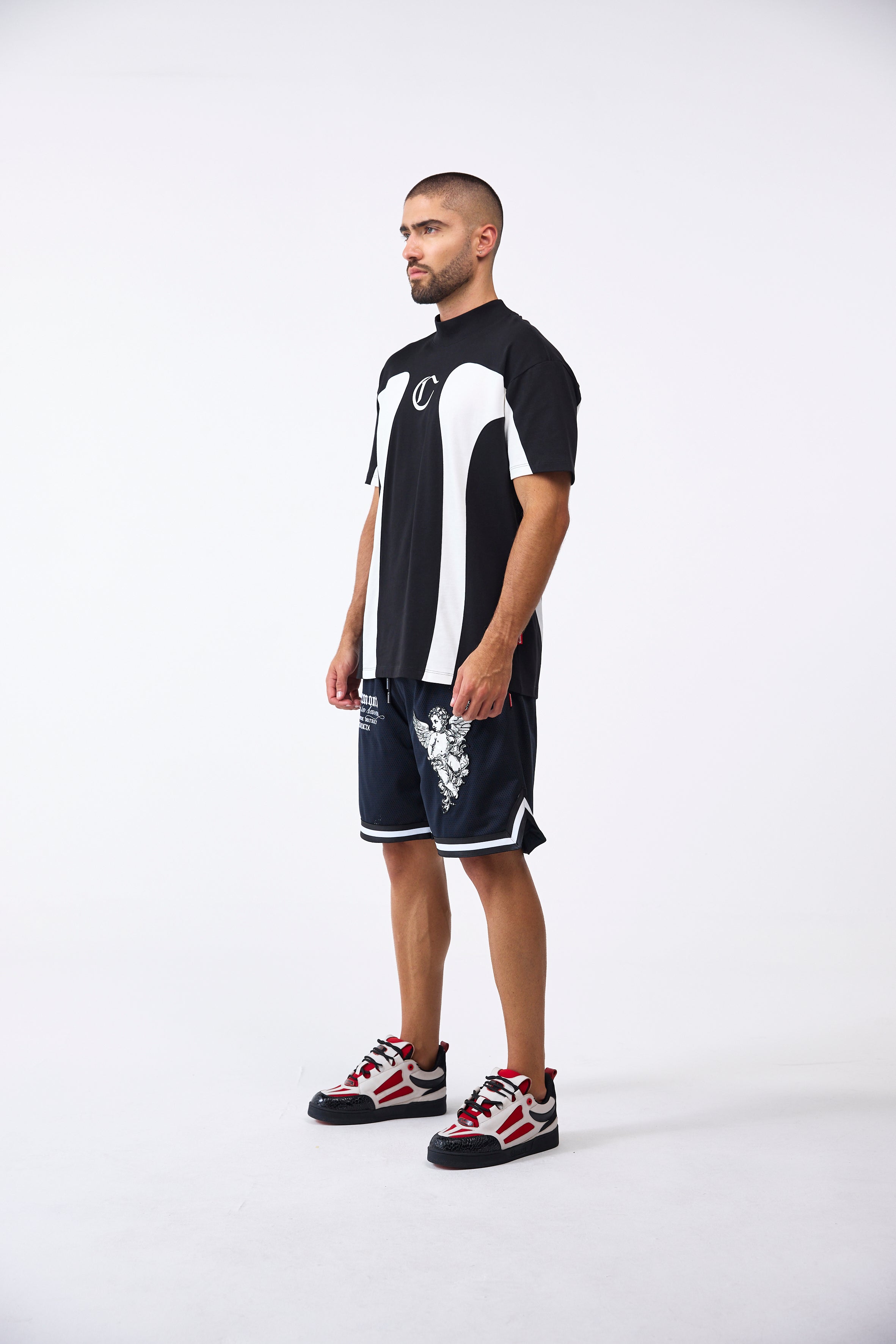CAMISETA MASCULINO RAGNO NEGRO/CREMA CLEMONT