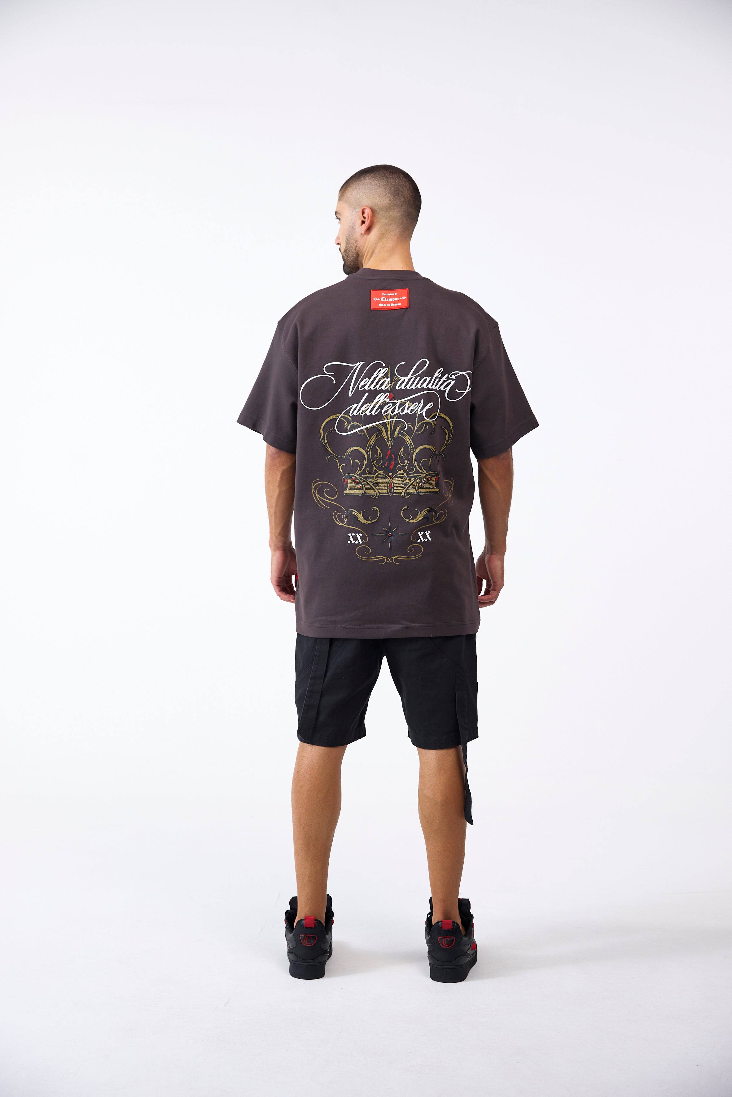 CAMISETA OVERSIZED MASCULINO FILIGRANA MOCCA CLEMONT
