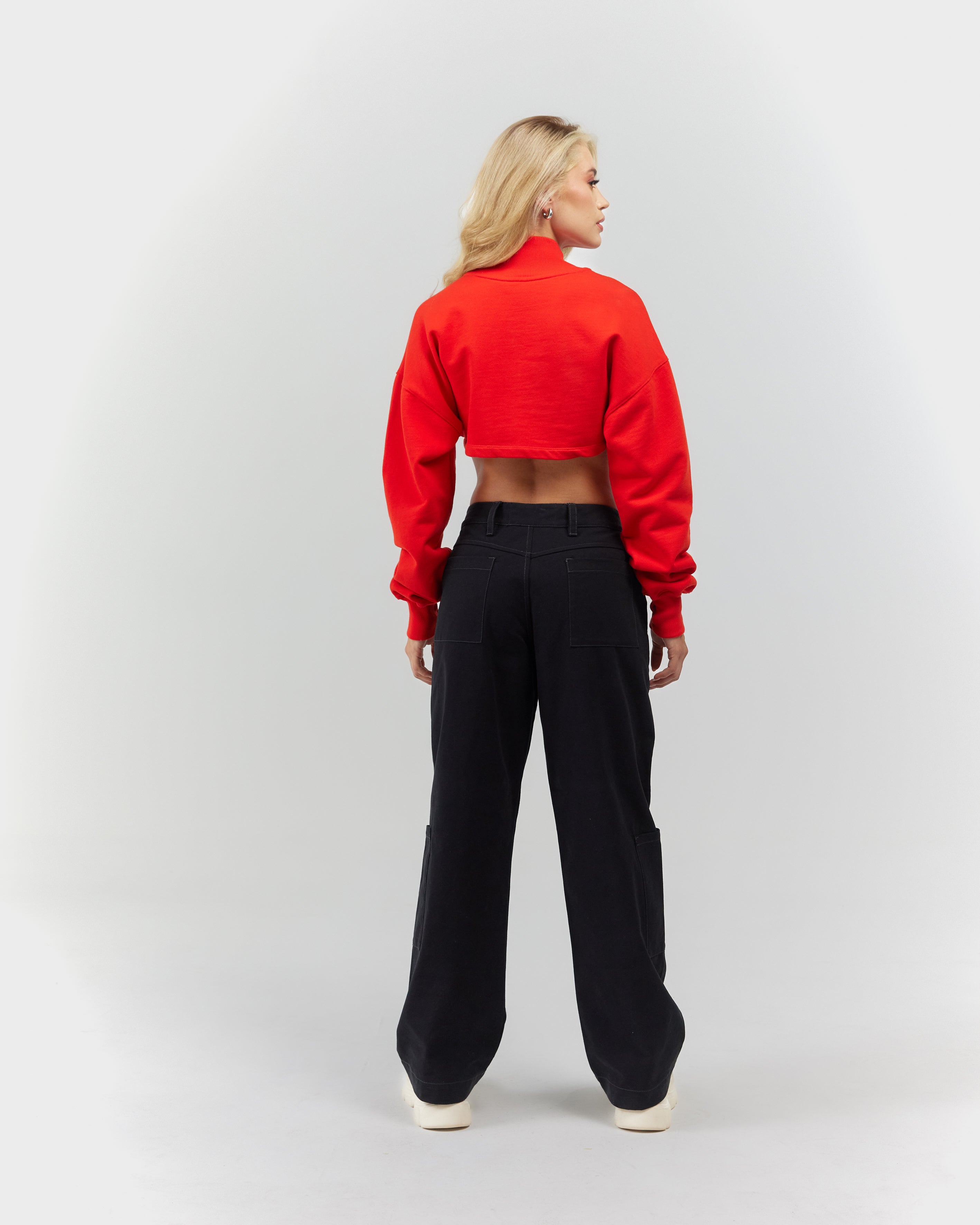 CROPPED SWEATER WOMEN  BELLEZZA RED CLEMONT