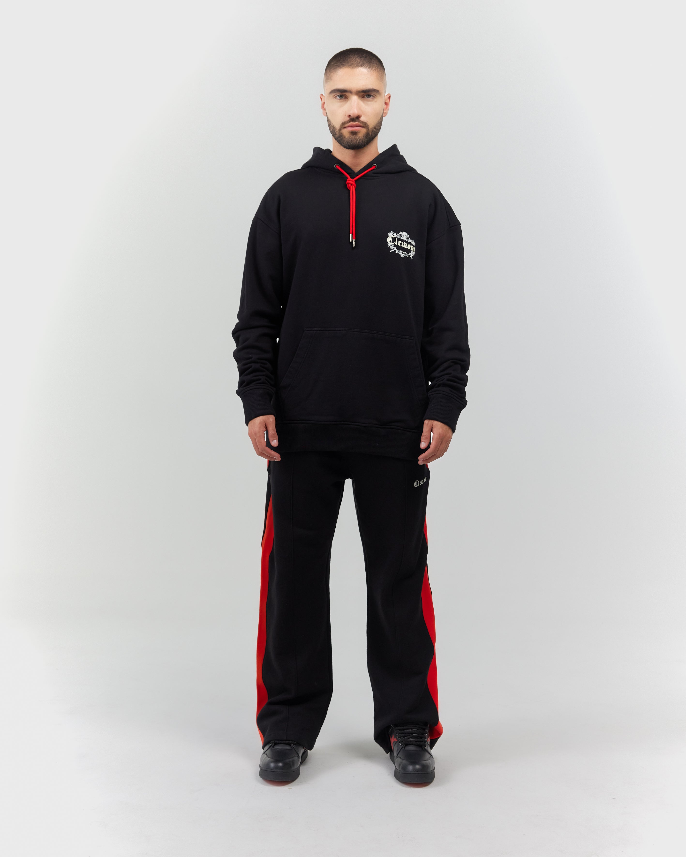 HOODIE MEN  FIORITURA BLACK CLEMONT