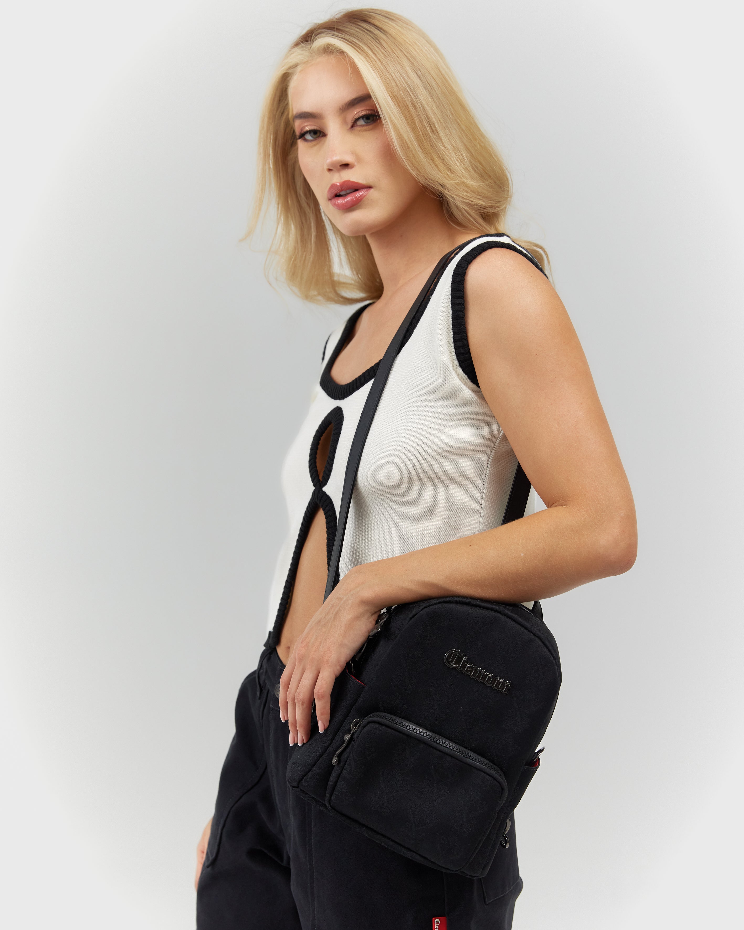 MINI BAG SCINTILLANTE NEGRO CLEMONT