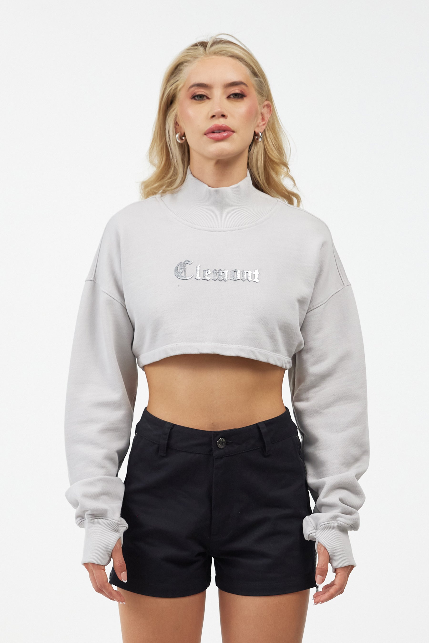 CROPPED SWEATER WOMEN  BELLEZZA GREY CLEMONT