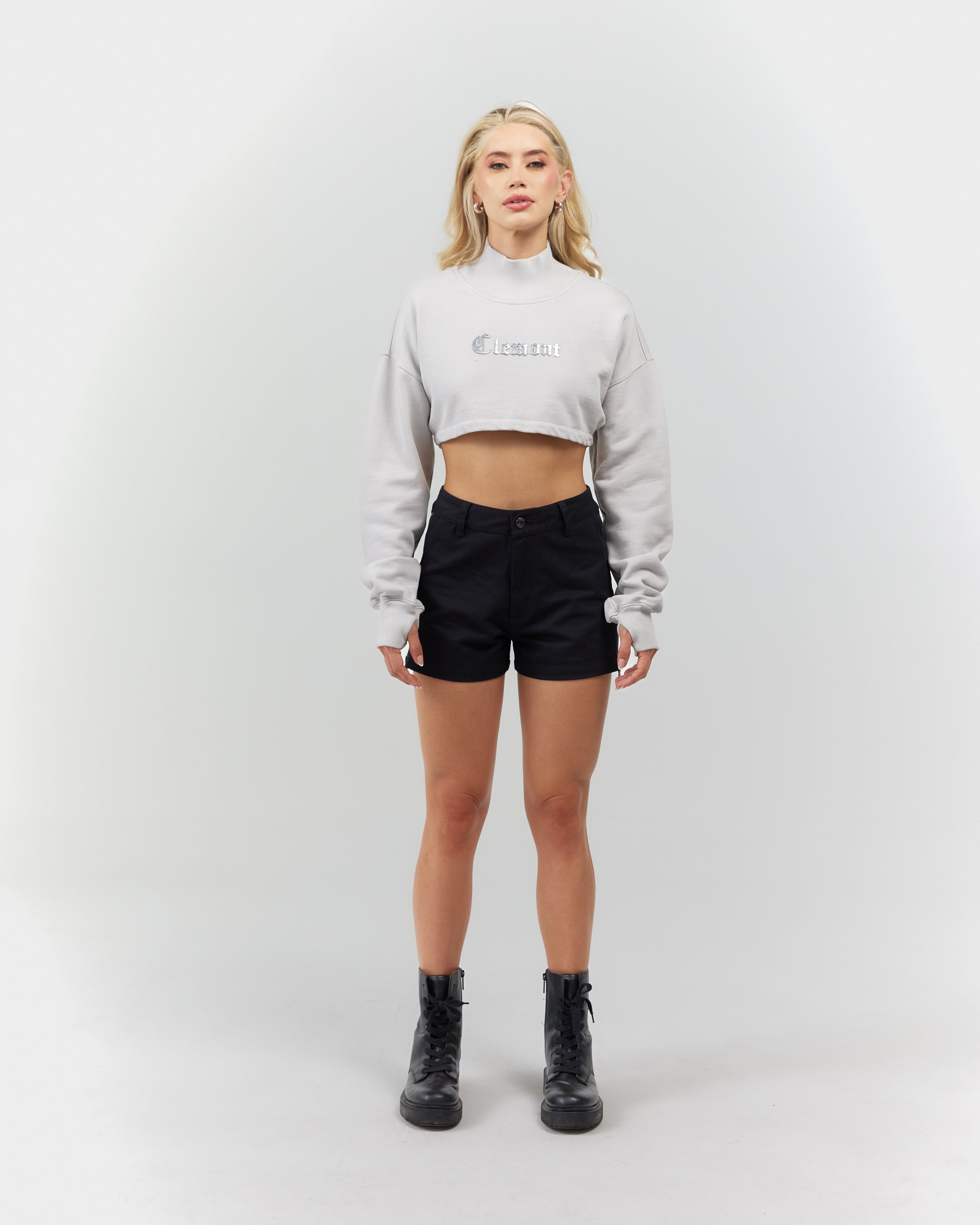 CROPPED SWEATER WOMEN  BELLEZZA GREY CLEMONT