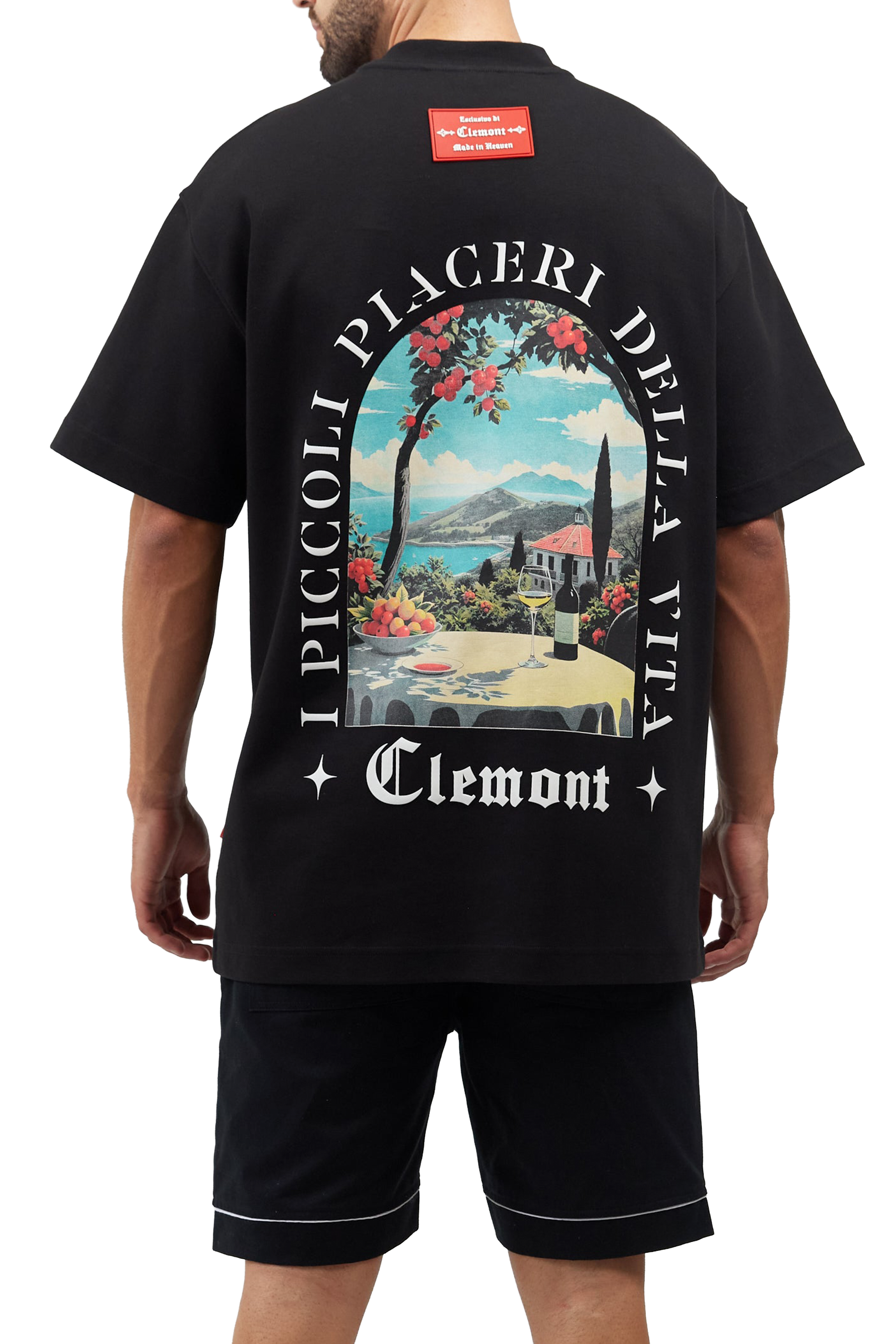 T-SHIRT MEN OVERSIZED  ECLATANTE BLACK  CLEMONT