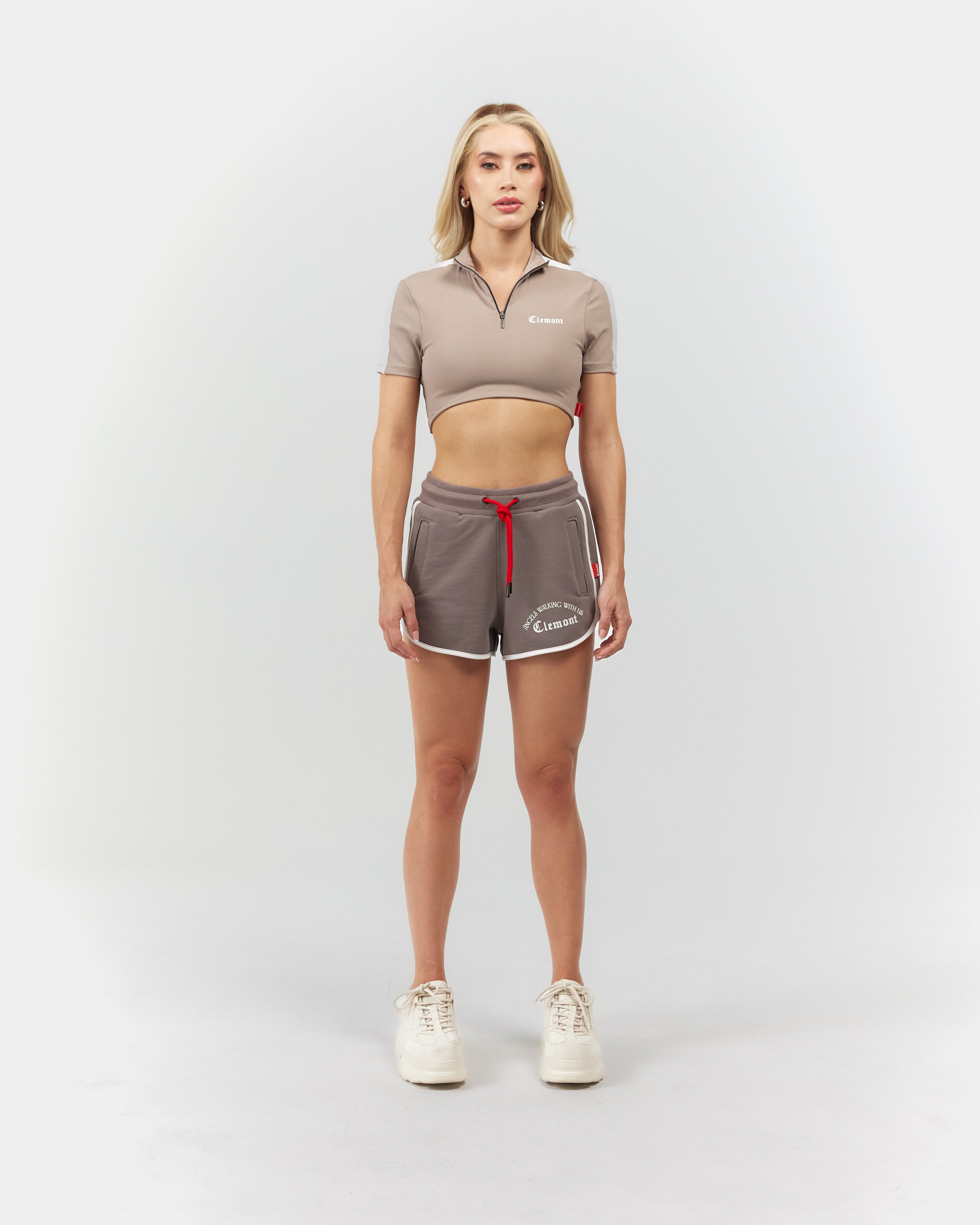 CROP TOP WOMEN  LUMINOSA TAUPE  CLEMONT