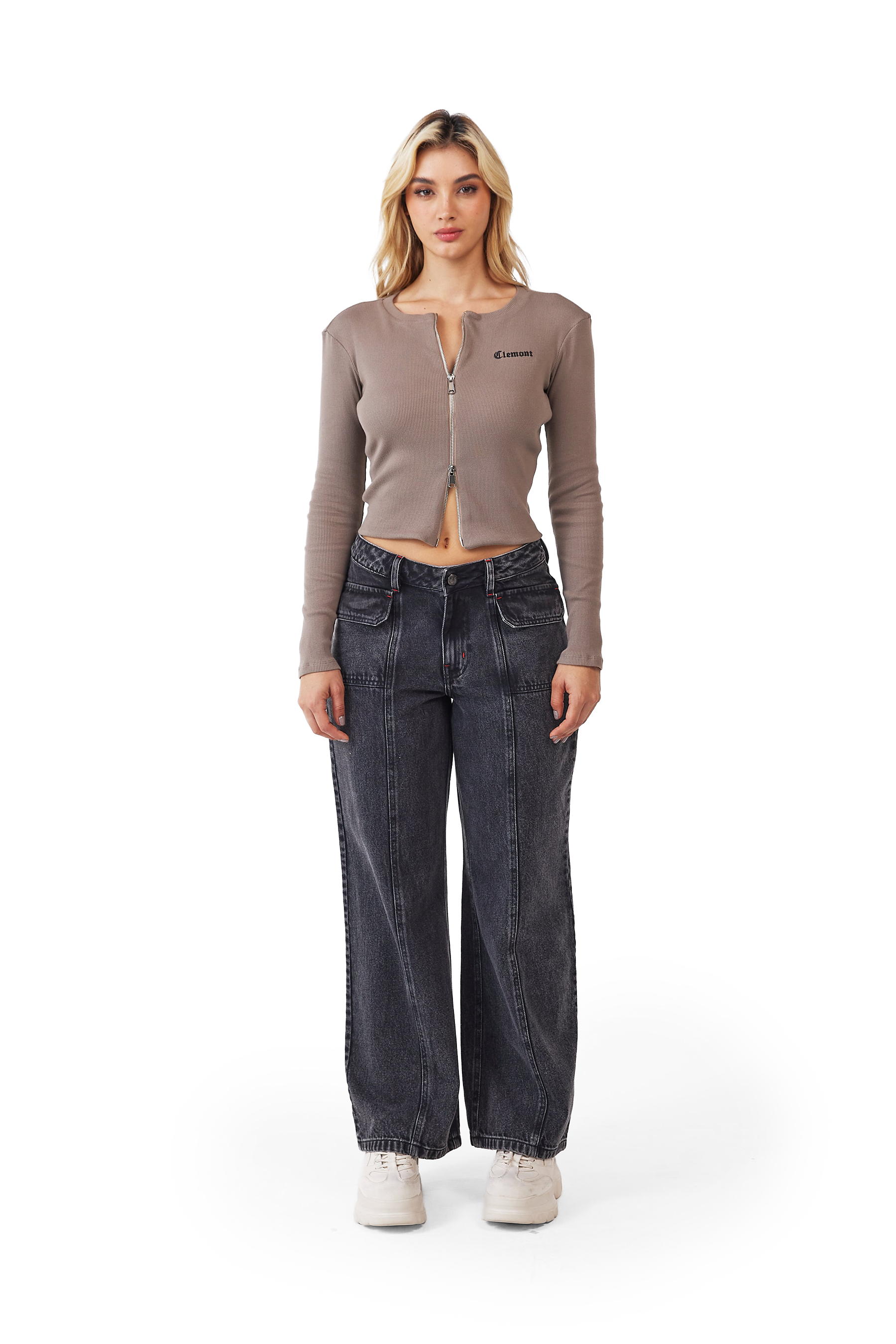 CAMISETA MUJER VELENO TAUPE CLEMONT