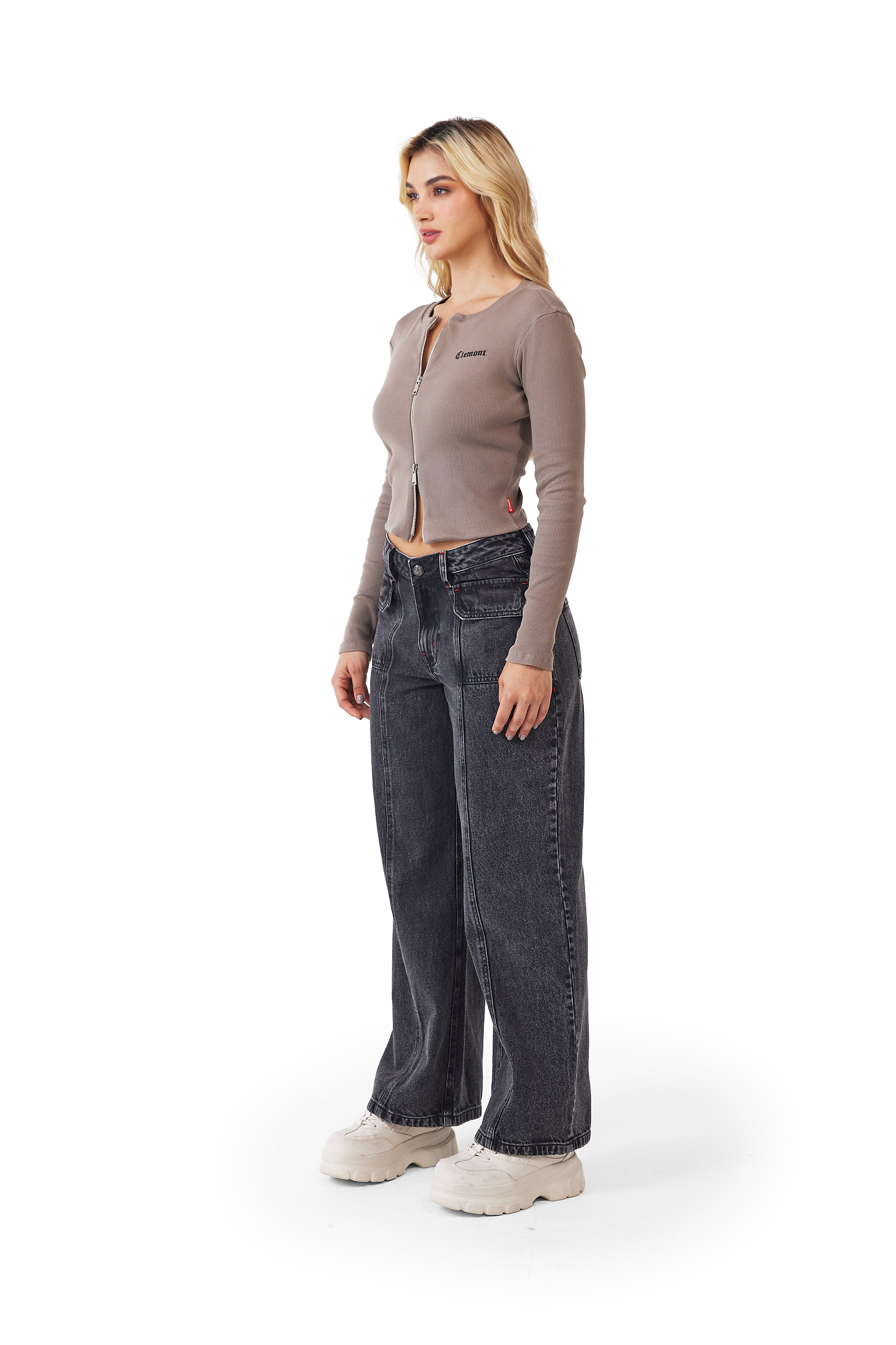 CAMISETA MUJER VELENO TAUPE CLEMONT